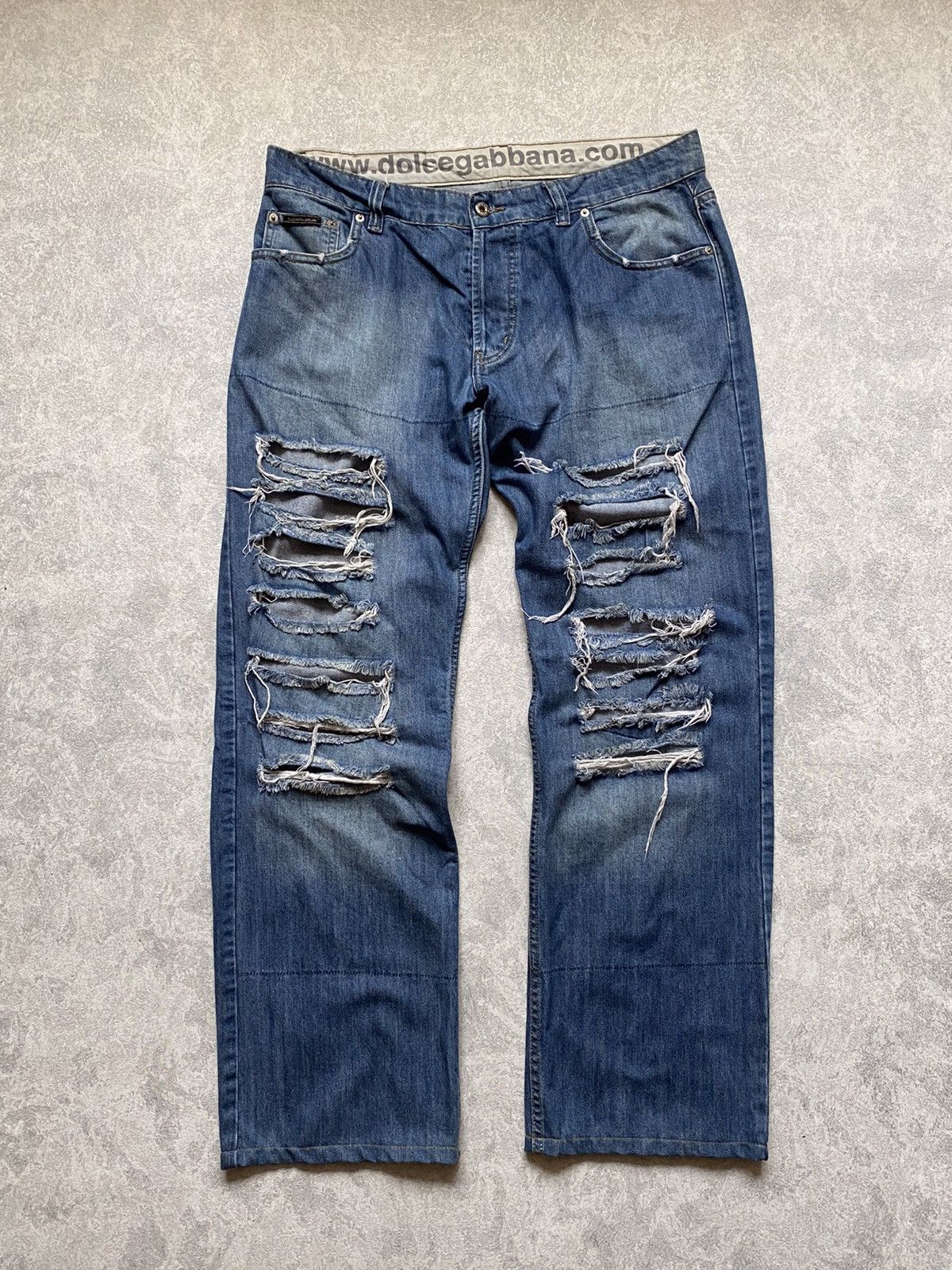 Dolce & Gabbana Vintage Dolce Gabbana Distressed Denim Jeans Size US 36 / EU 52 - 1 Thumbnail