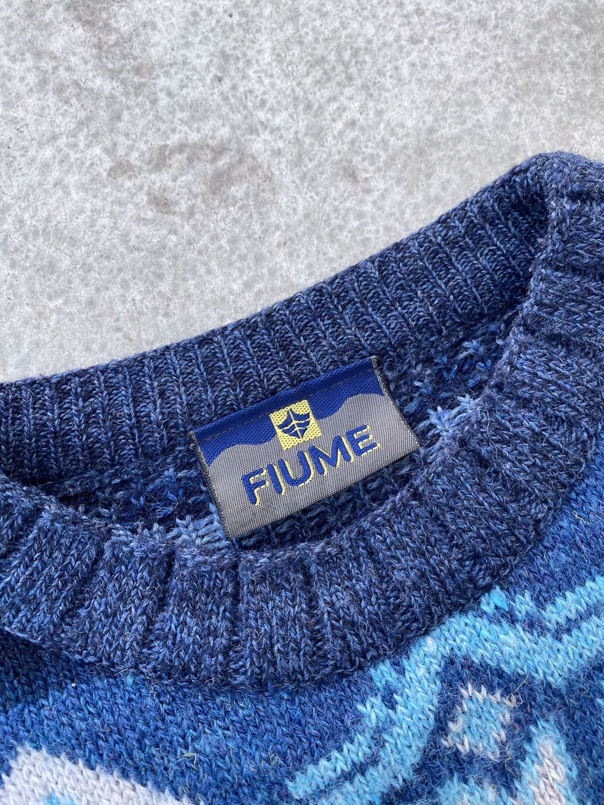 Japanese Brand Vintage Fiume Wool Knitted Sweater Coogi Style Size US L / EU 52-54 / 3 - 6 Thumbnail