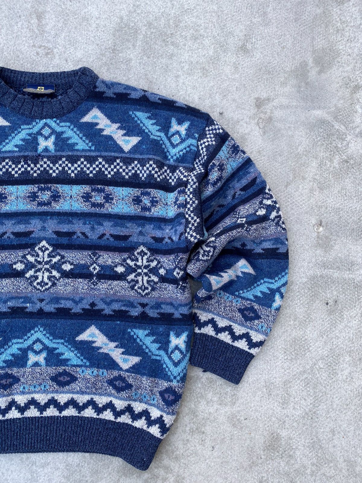 Japanese Brand Vintage Fiume Wool Knitted Sweater Coogi Style Size US L / EU 52-54 / 3 - 2 Thumbnail