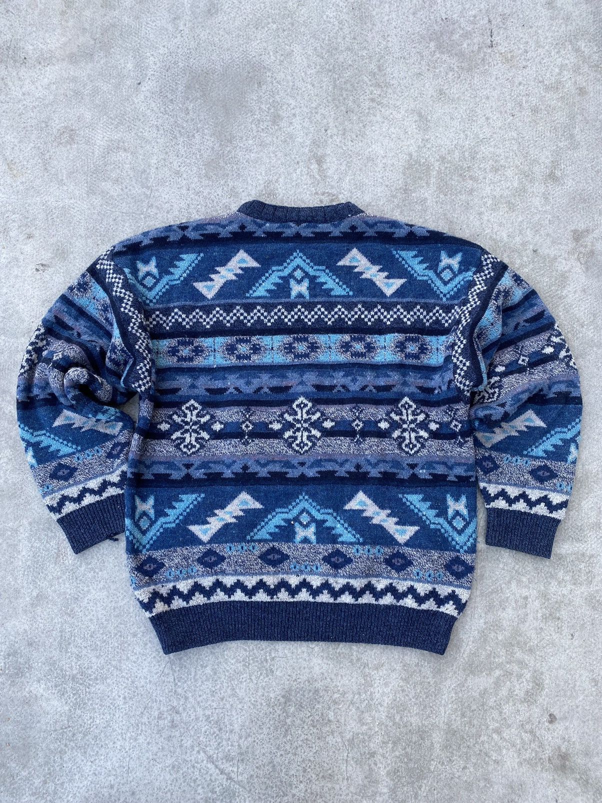 Japanese Brand Vintage Fiume Wool Knitted Sweater Coogi Style Size US L / EU 52-54 / 3 - 4 Thumbnail