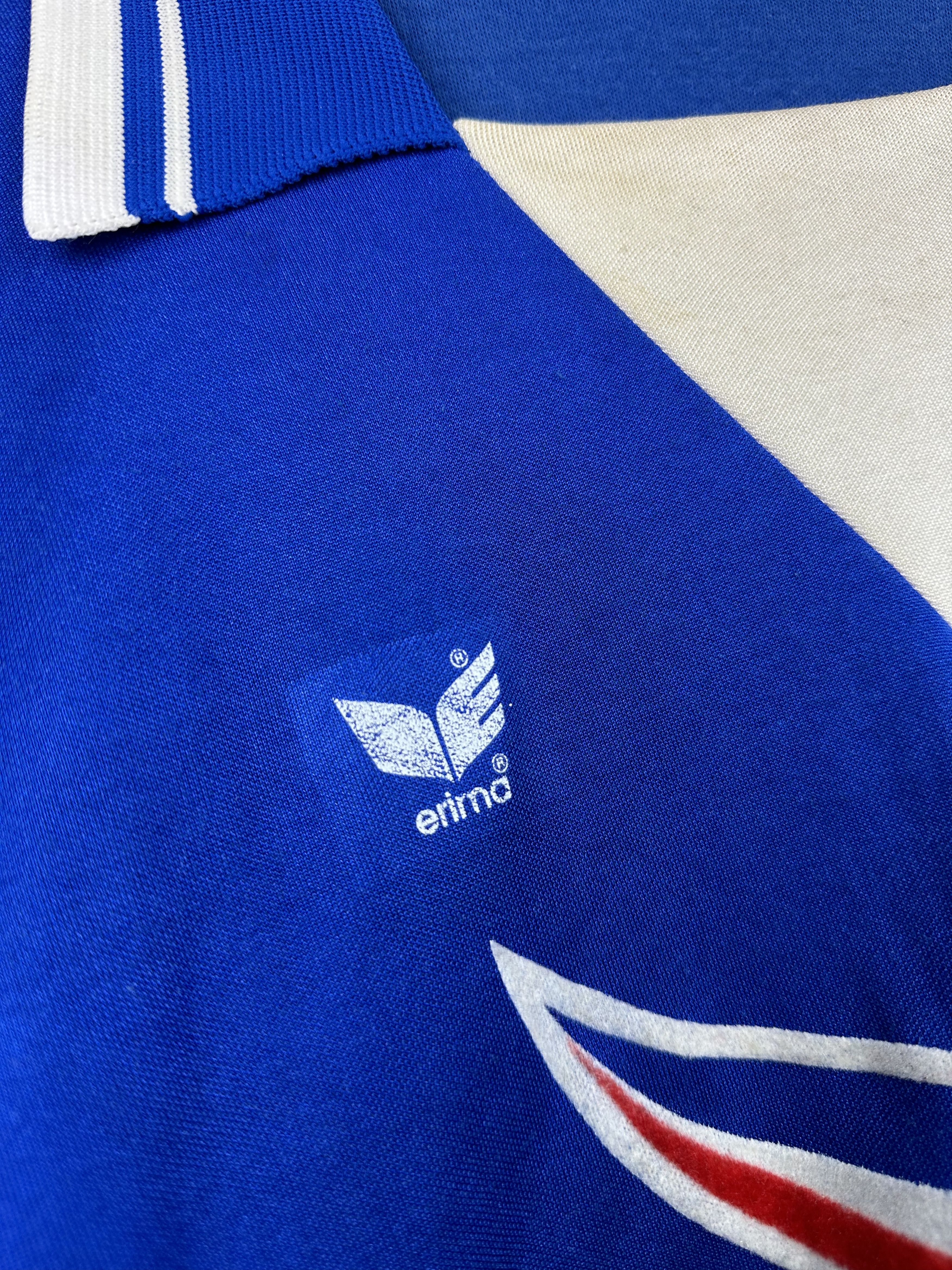 Vintage FC Schalke 04 football shirt 1981 Soccer Long Sleeve Jersey Size US M / EU 48-50 / 2 - 8 Thumbnail