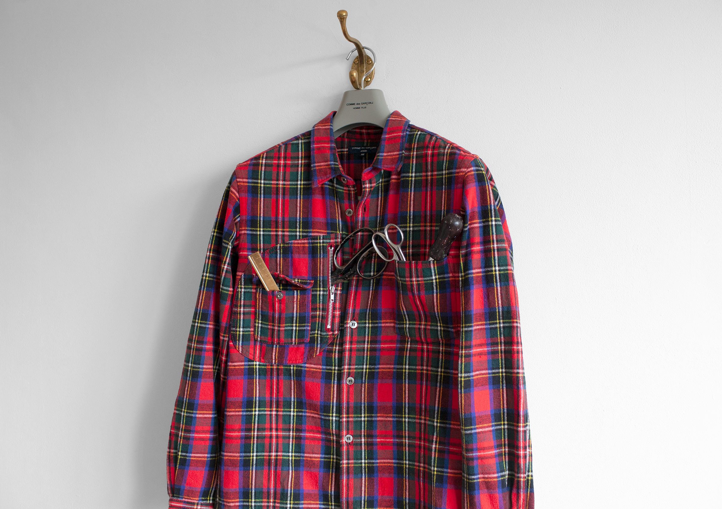 AW2005 COMME des GARÇONS HOMME HEAVY COTTON FLANNEL SHIRT