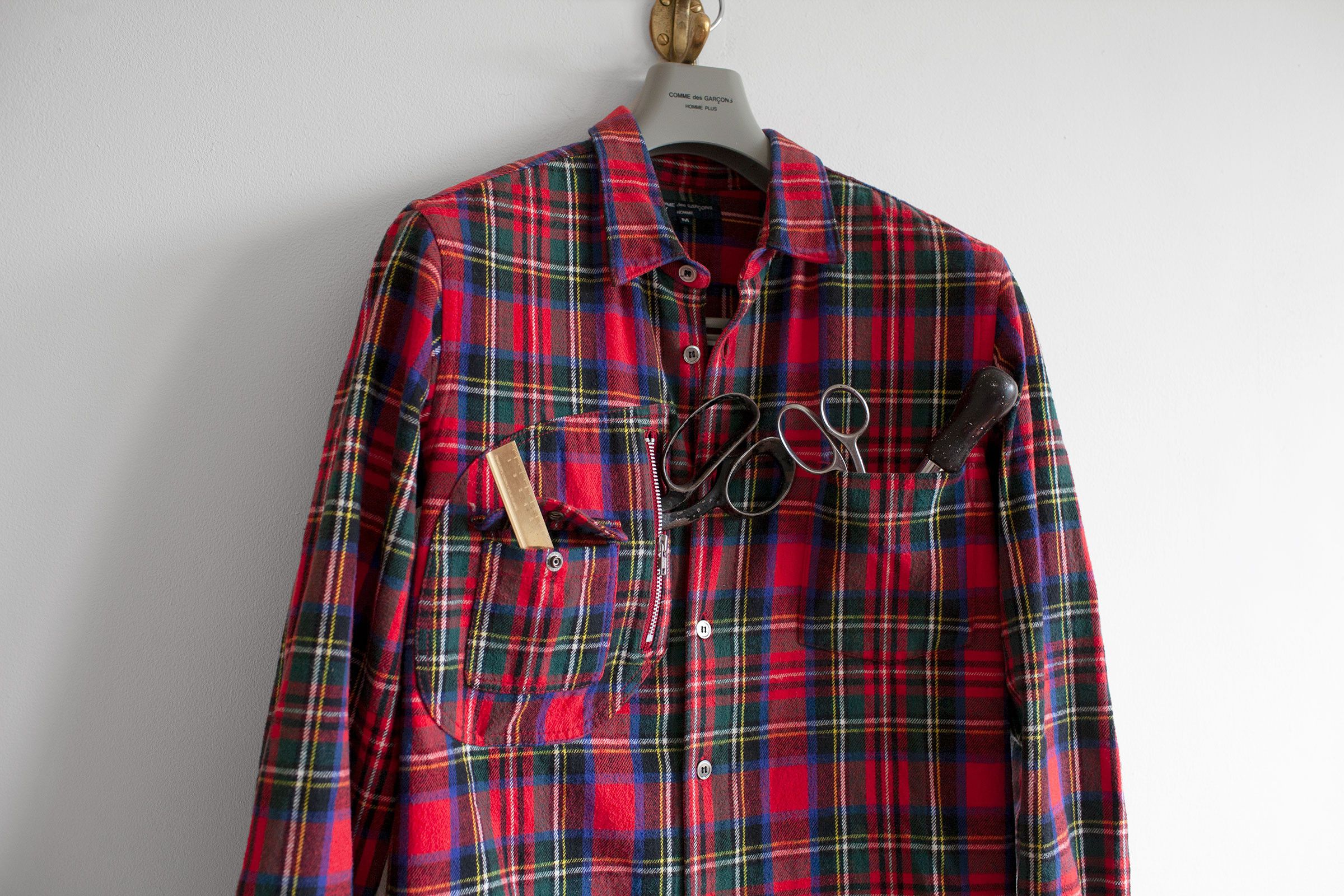 AW2005 COMME des GARÇONS HOMME HEAVY COTTON FLANNEL SHIRT