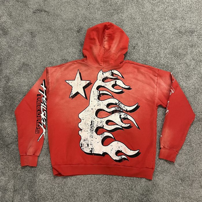 HELLSTAR Hellstar Records Red Hoodie | Grailed