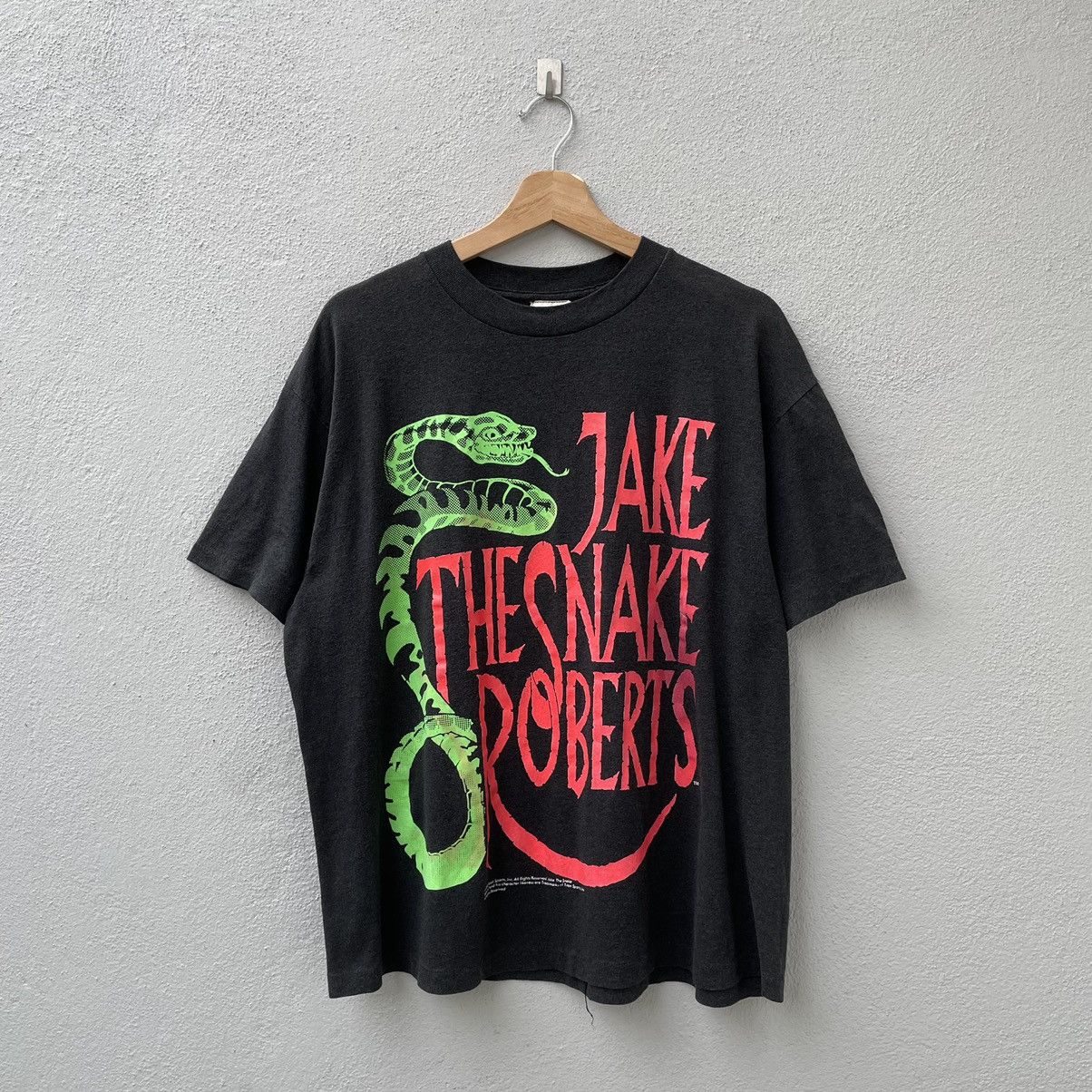 WWF Vintage Jack The Snake Roberts Tee Shirt Size US L / EU 52-54 / 3 - 1 Thumbnail