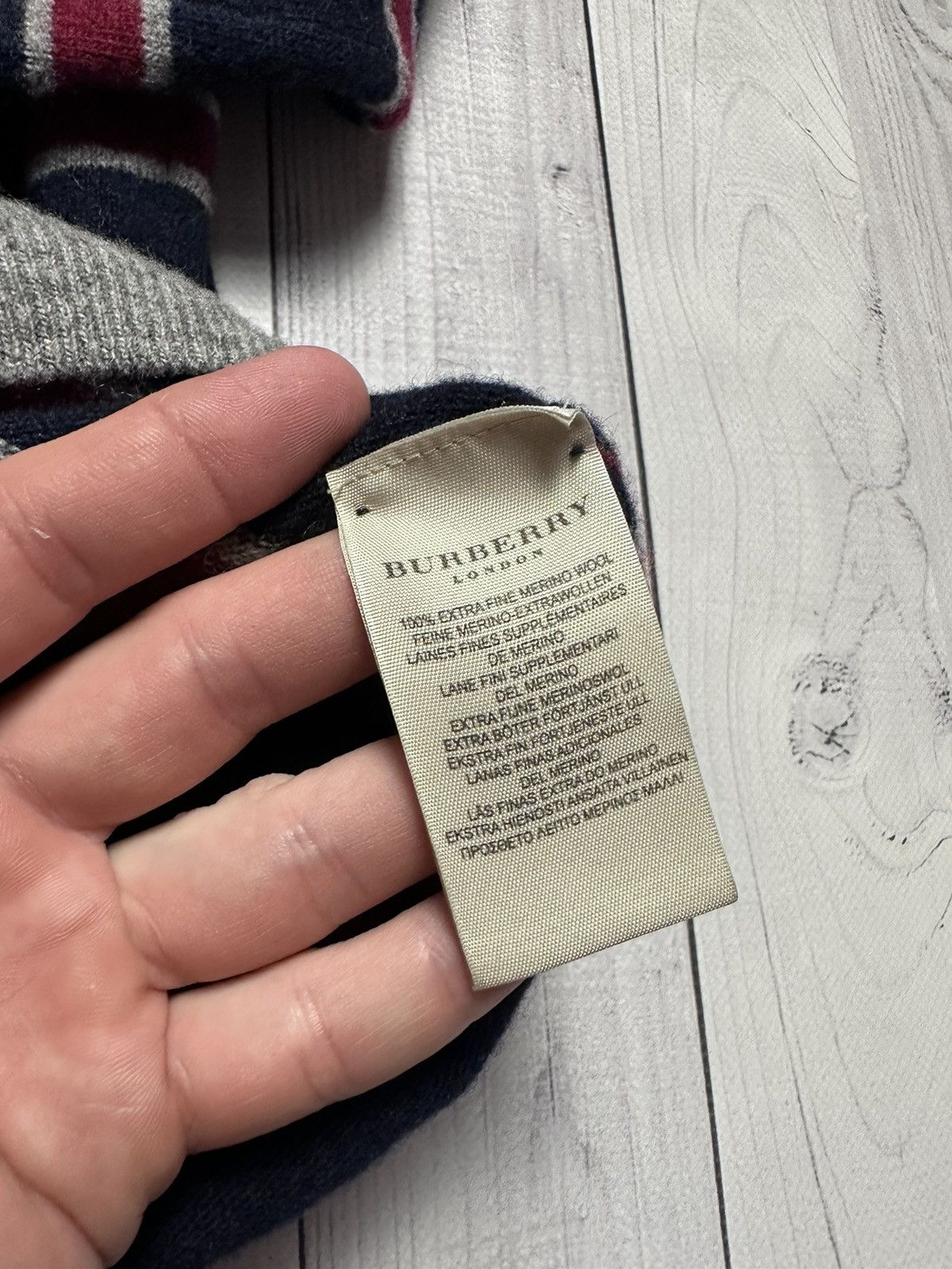 Burberry × Vintage Vintage Burberry striped sweater size M logo zip 1/4 Size US M / EU 48-50 / 2 - 7 Thumbnail