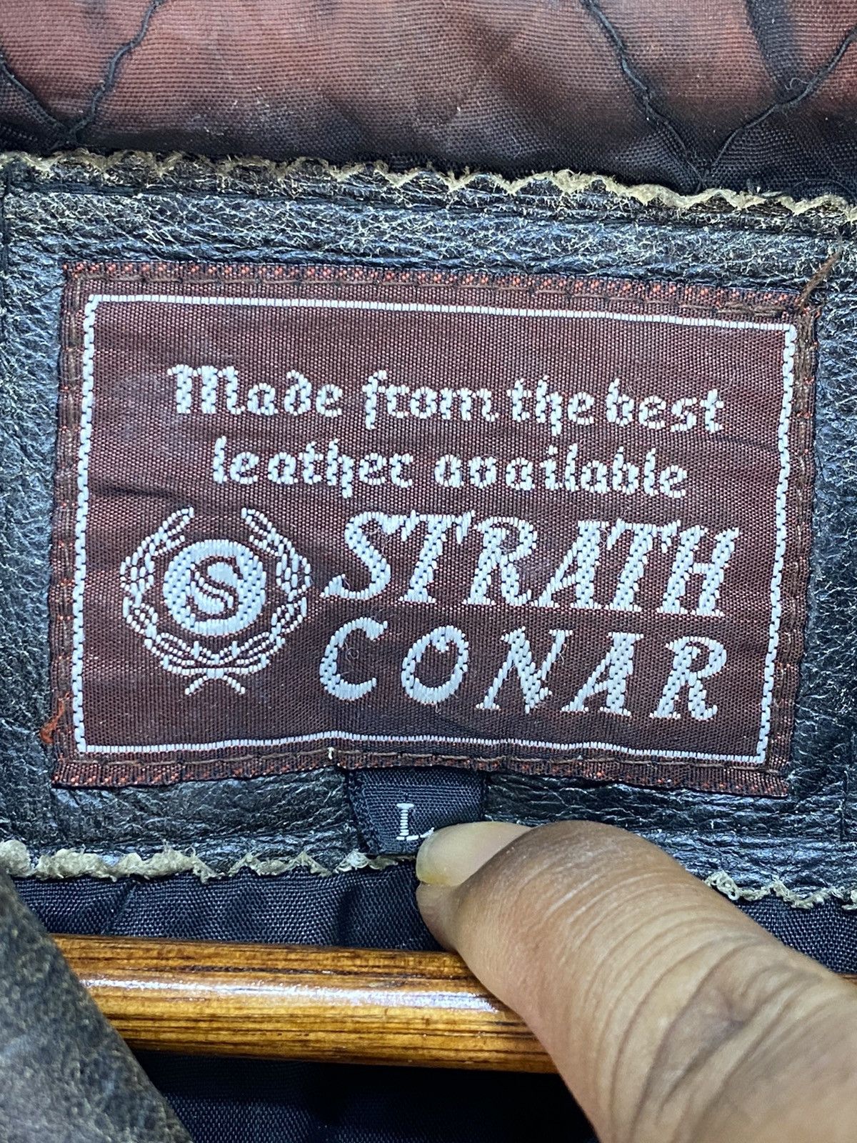 Vintage Strath Conar Leather Jacket Size US L / EU 52-54 / 3 - 6 Thumbnail
