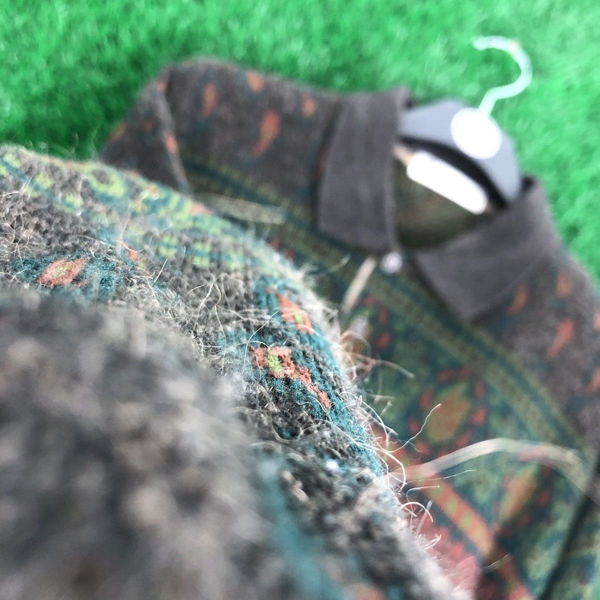 Lindbergh Vintage 90's LINDBERGH Knit Polo Shirt Mohair Multicoloar Size US M / EU 48-50 / 2 - 13 Thumbnail