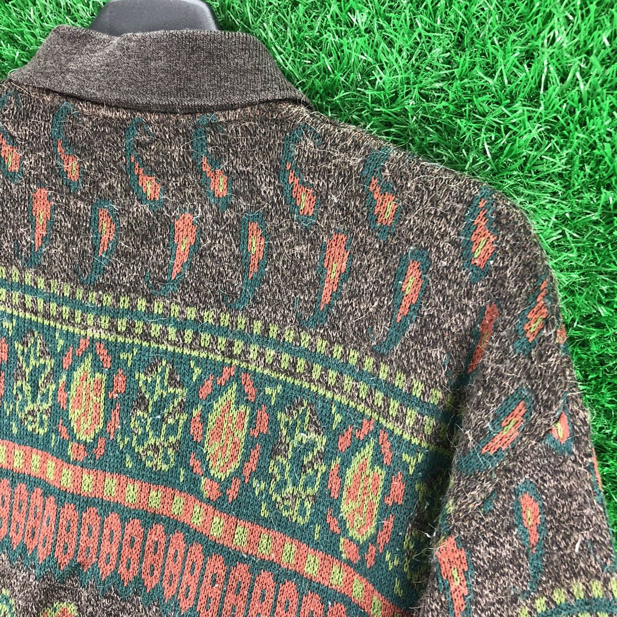 Lindbergh Vintage 90's LINDBERGH Knit Polo Shirt Mohair Multicoloar Size US M / EU 48-50 / 2 - 5 Thumbnail