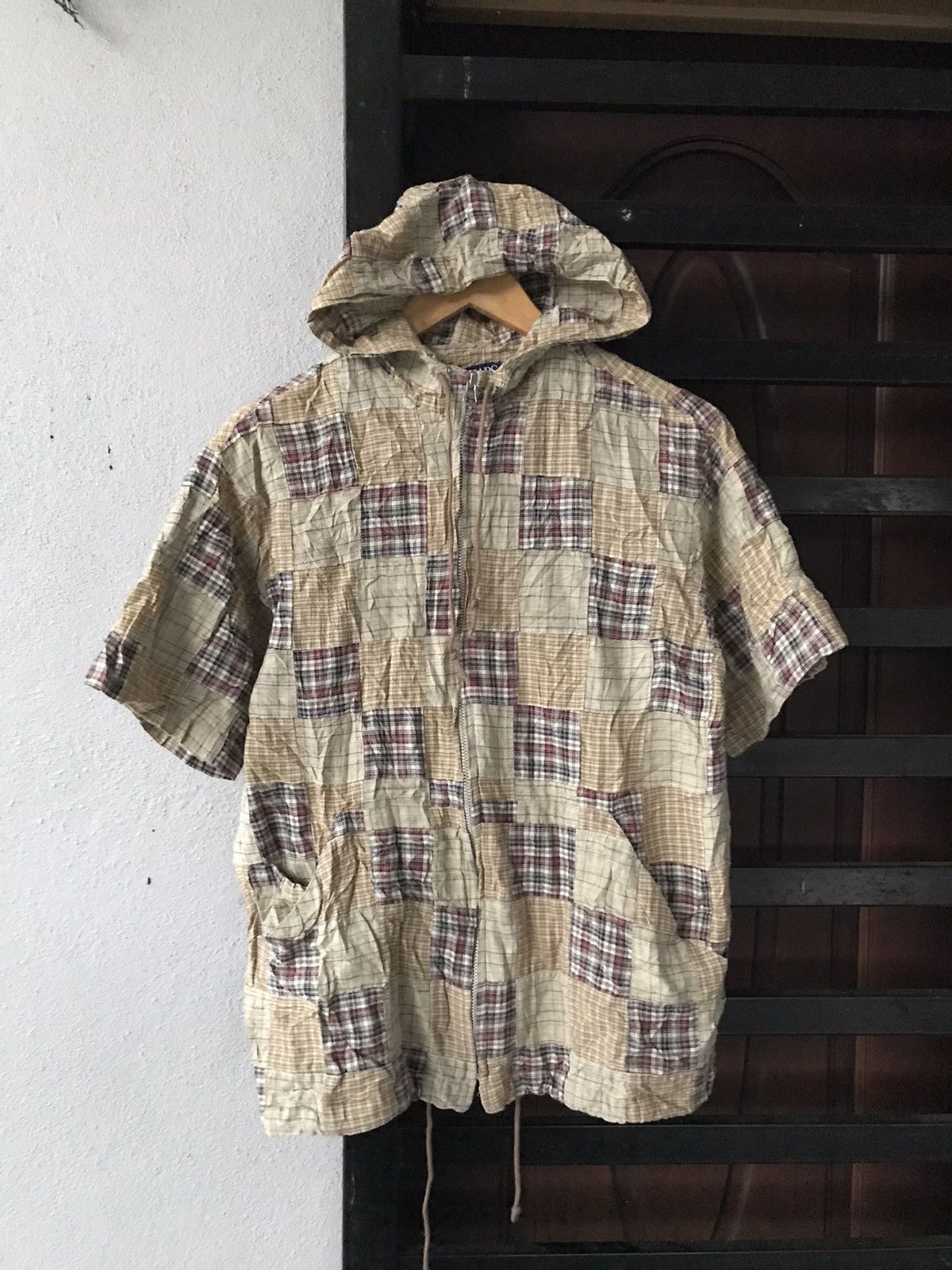 Chaps Ralph Lauren × Vintage Vintage Chaps Patchwork Hoodie Size US M / EU 48-50 / 2 - 1 Thumbnail