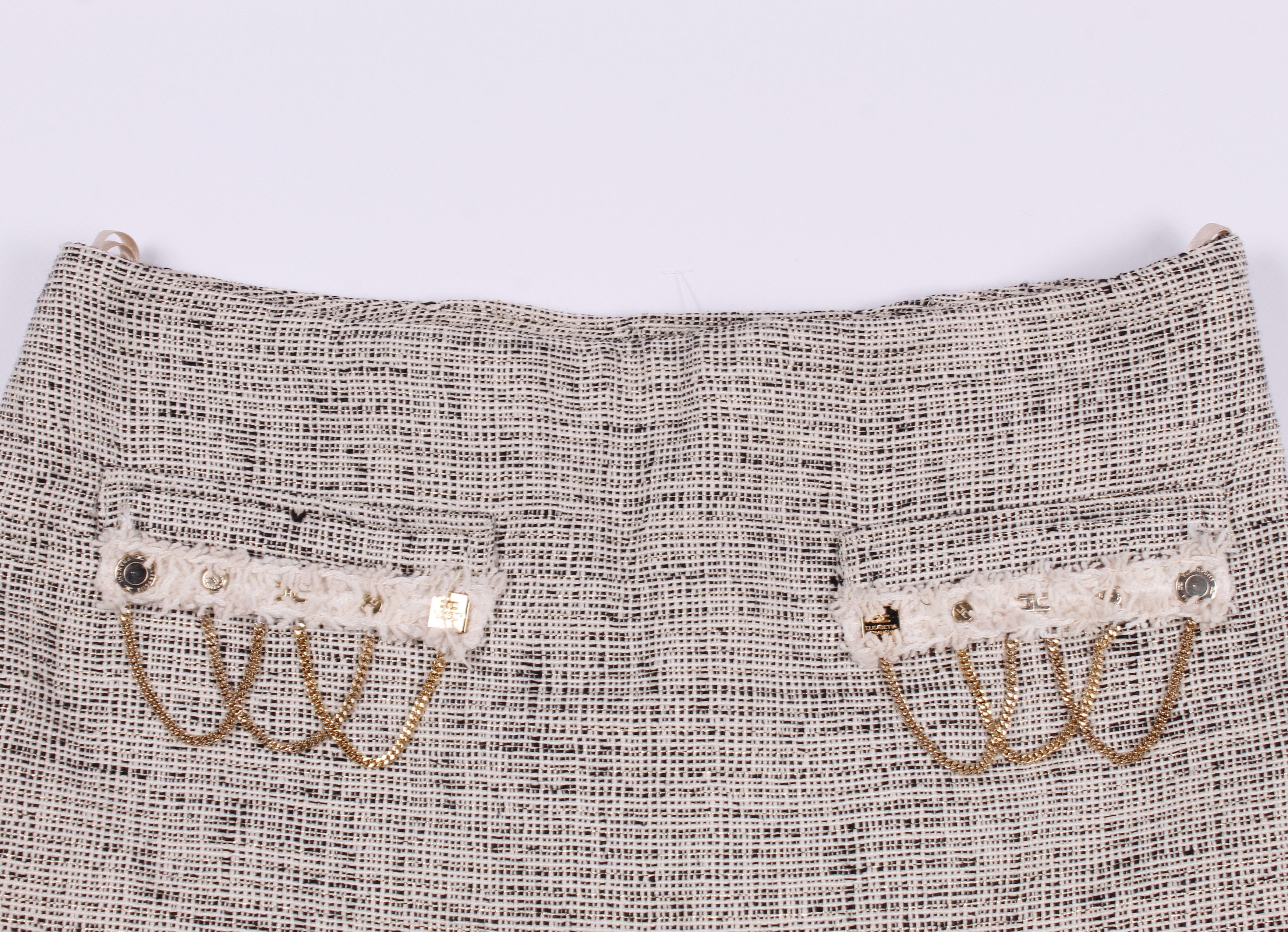 Elisabetta Franchi Elisabetta Franchi Mini Tweed Skirt Size 30" / US 8 / IT 44 - 4 Thumbnail