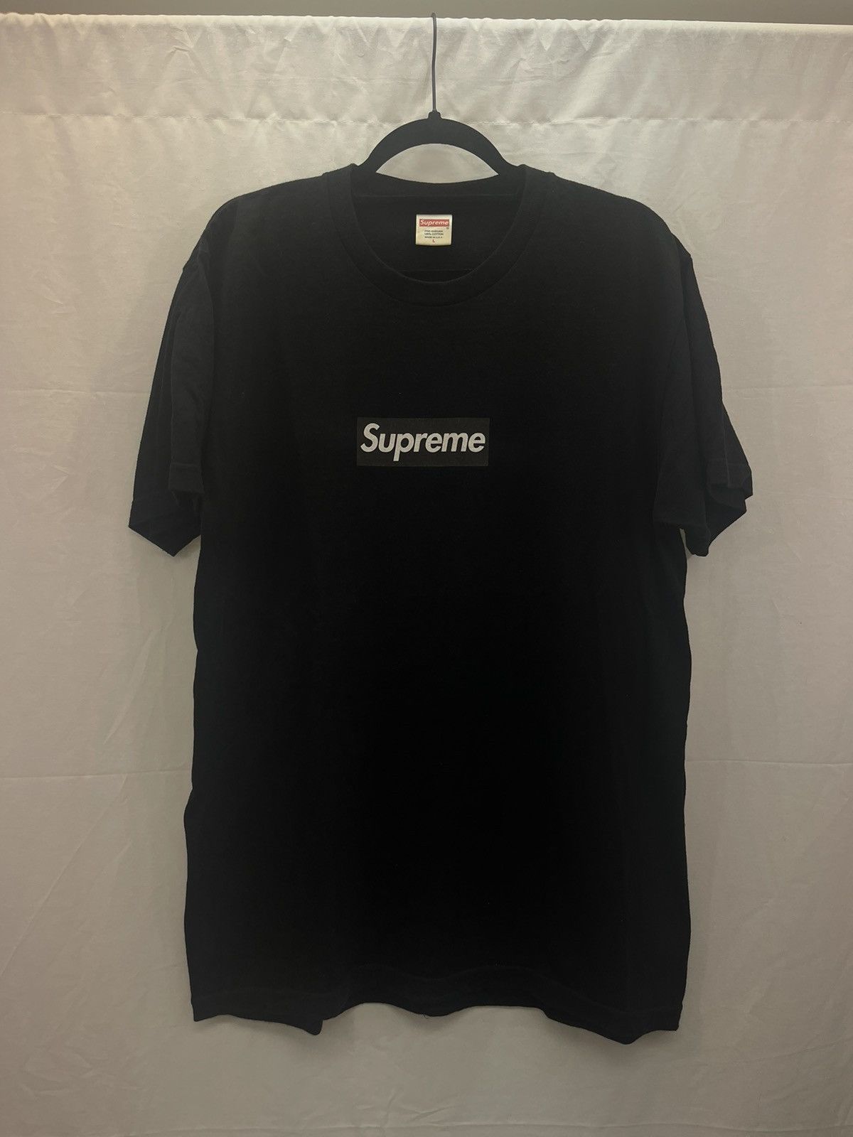 Supreme F F Supreme Black on Black box logo tee Grailed