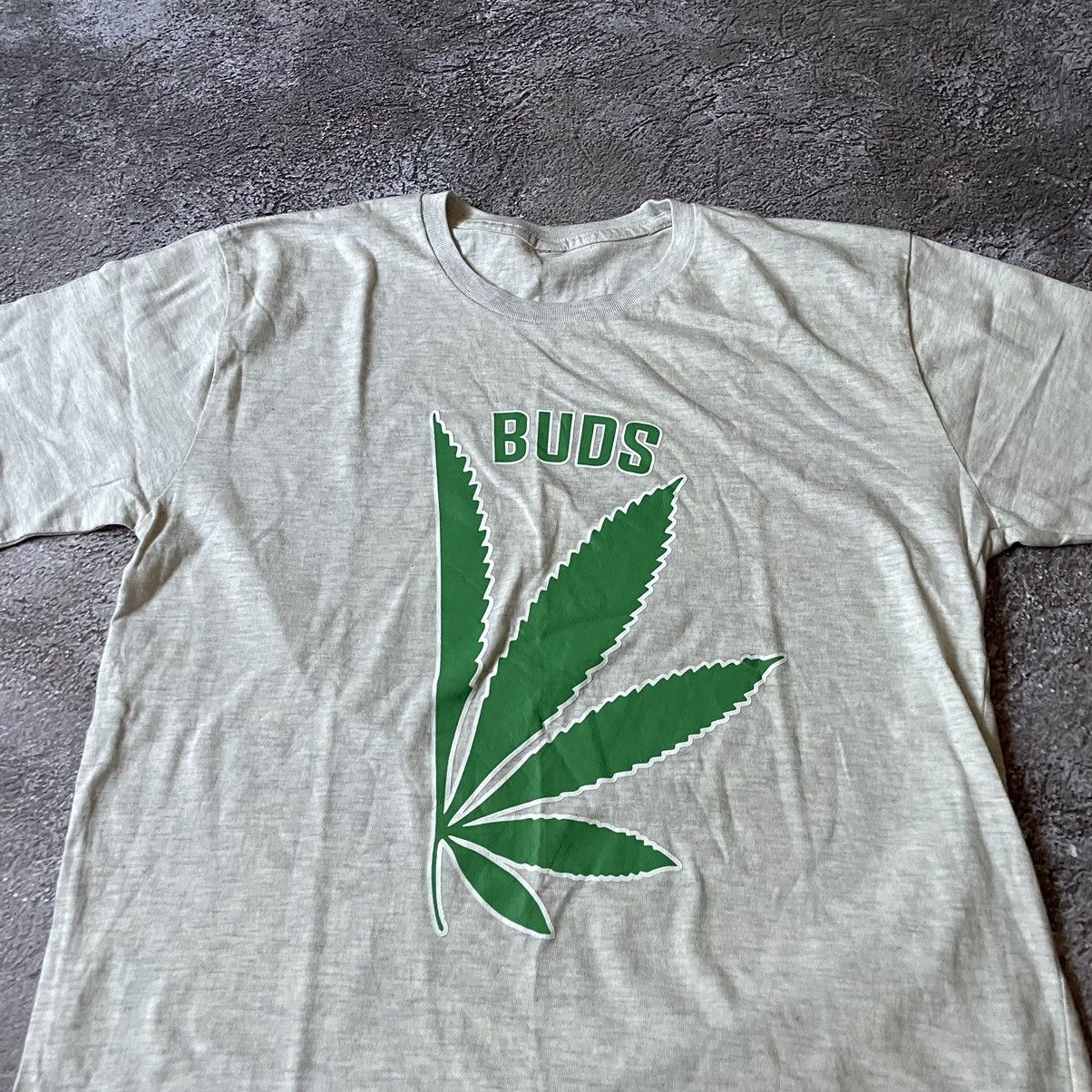 Vintage Vintage Y2K Sun Faded Graphic Tee Buds Weed Green Slim L Size US L / EU 52-54 / 3 - 5 Thumbnail