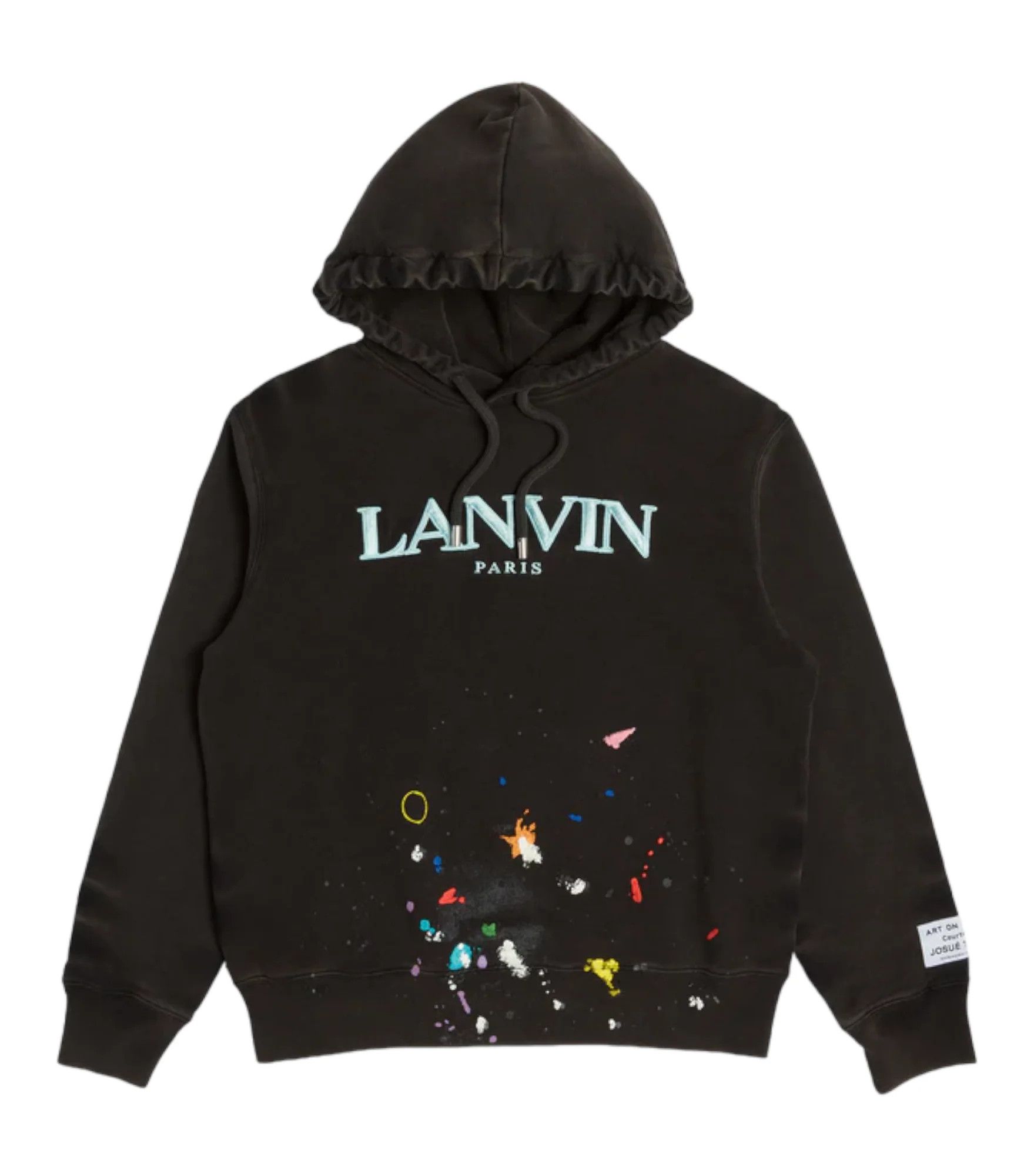 Lanvin X Gallery Dept Black Paint Splash Hoodie – New In Tags Large