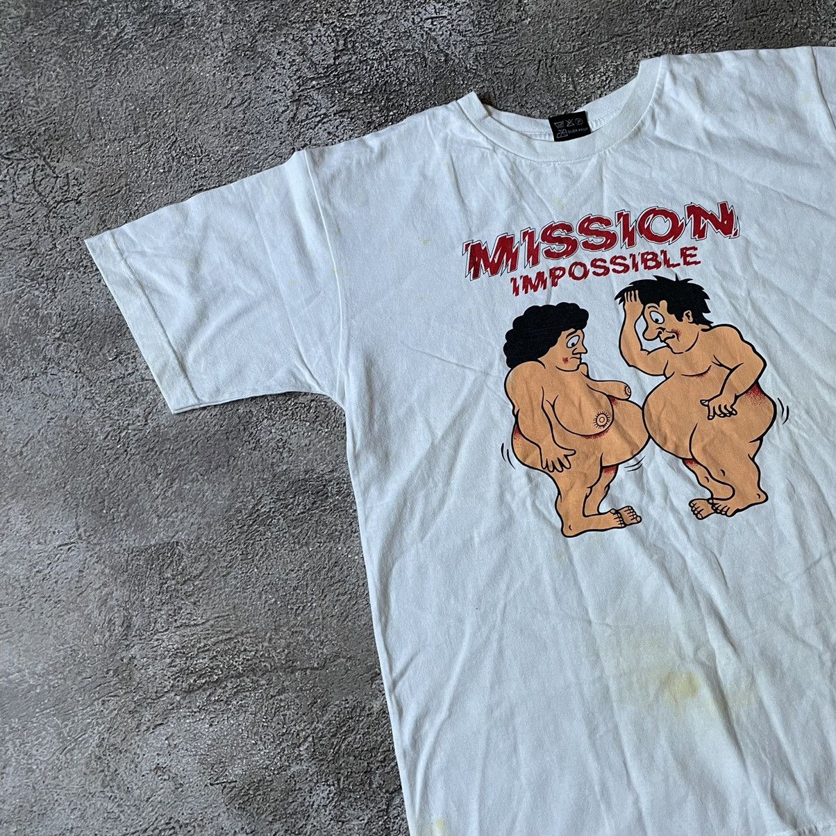 If Six Was Nine Vintage Y2K ADULT “ MISSION IMPOSSIBLE SEX PORNO “ FUNNY Tee Size US L / EU 52-54 / 3 - 4 Thumbnail