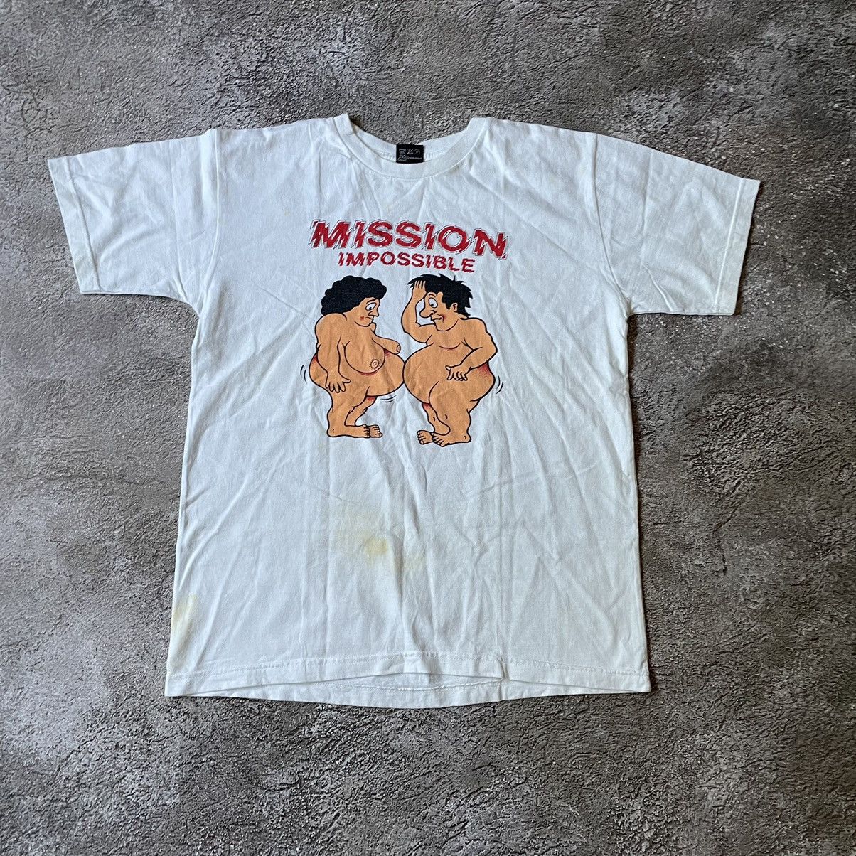 If Six Was Nine Vintage Y2K ADULT “ MISSION IMPOSSIBLE SEX PORNO “ FUNNY Tee Size US L / EU 52-54 / 3 - 2 Thumbnail