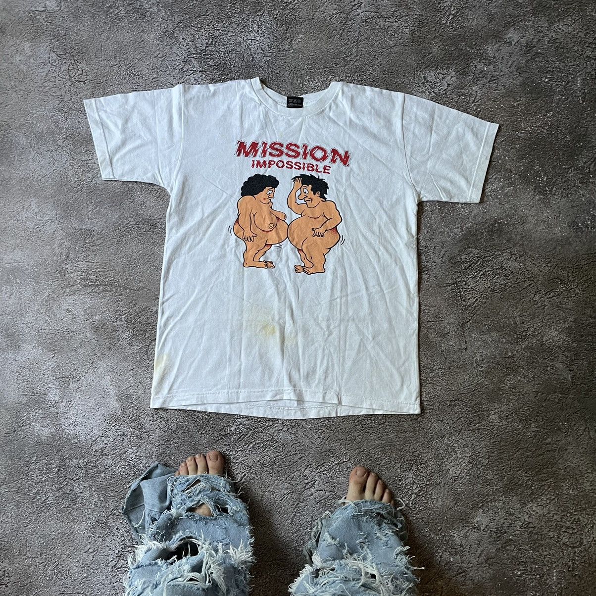 If Six Was Nine Vintage Y2K ADULT “ MISSION IMPOSSIBLE SEX PORNO “ FUNNY Tee Size US L / EU 52-54 / 3 - 1 Thumbnail
