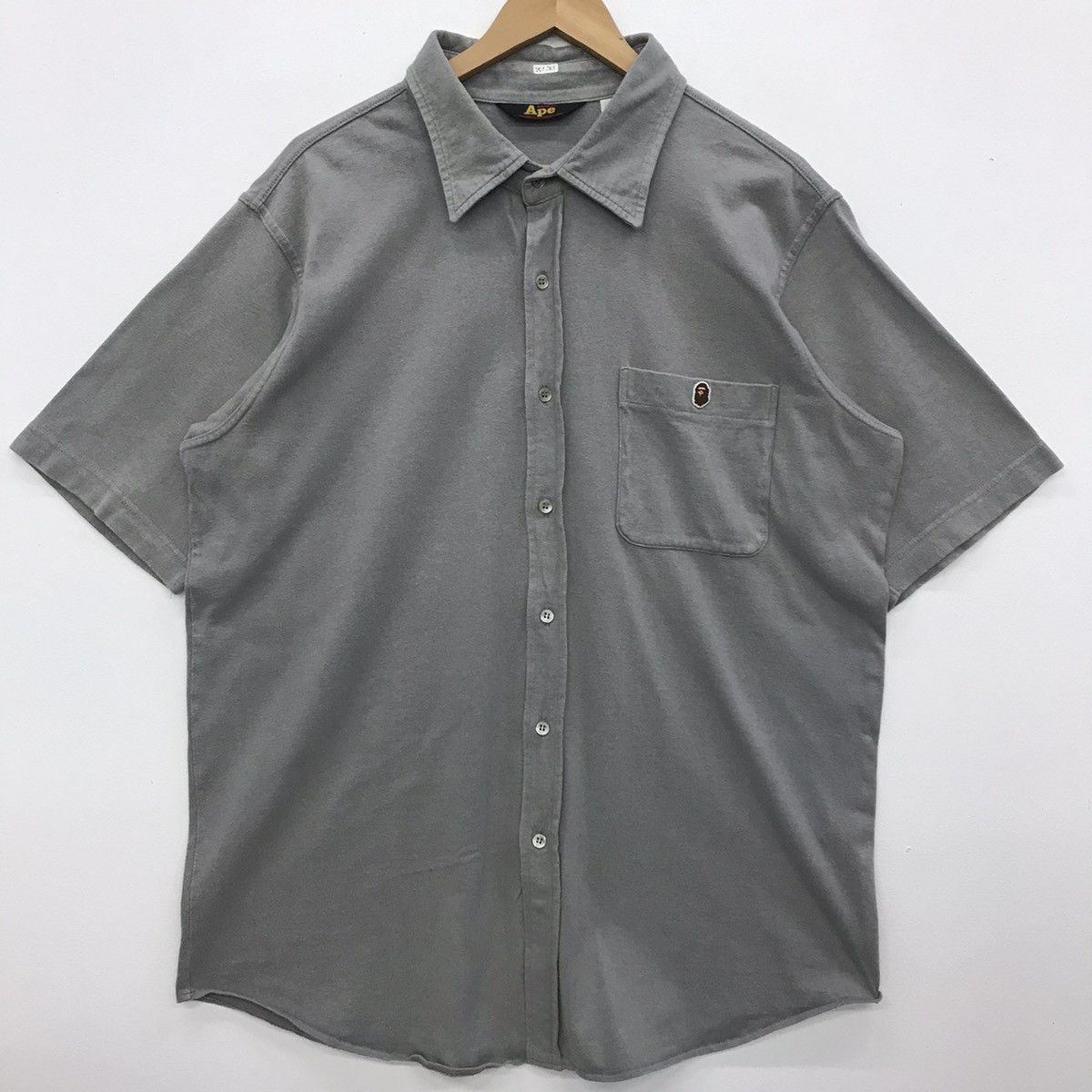 Bape One Point Button Up S/S Shirt Size US XL / EU 56 / 4 - 2 Thumbnail