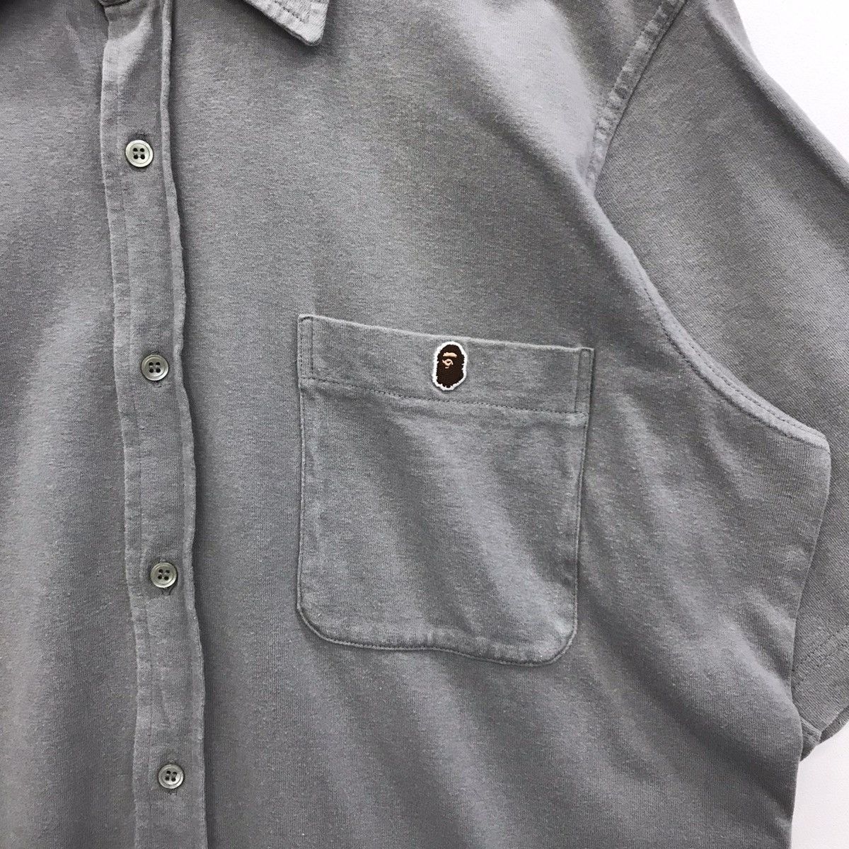 Bape One Point Button Up S/S Shirt Size US XL / EU 56 / 4 - 3 Thumbnail