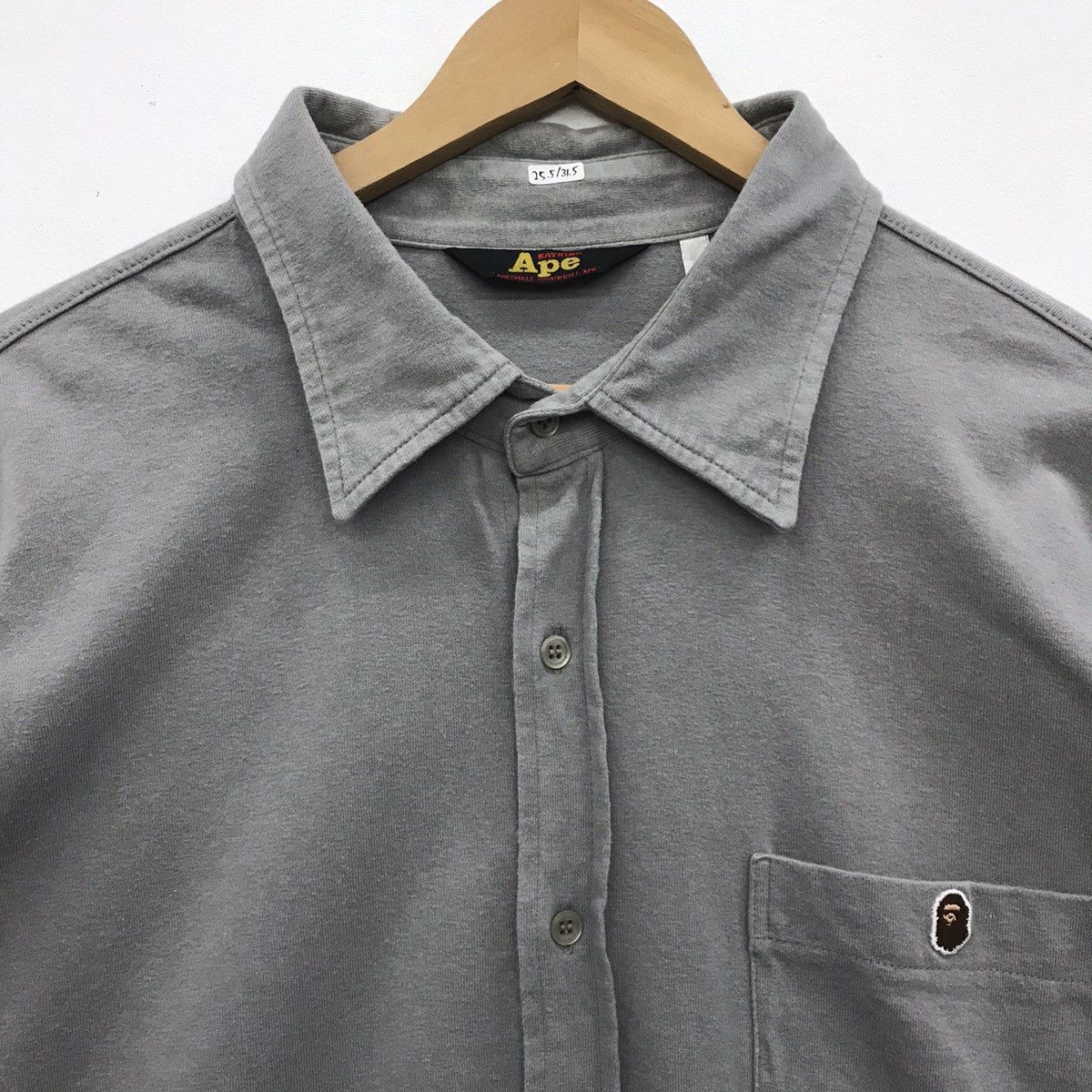 Bape One Point Button Up S/S Shirt Size US XL / EU 56 / 4 - 4 Thumbnail