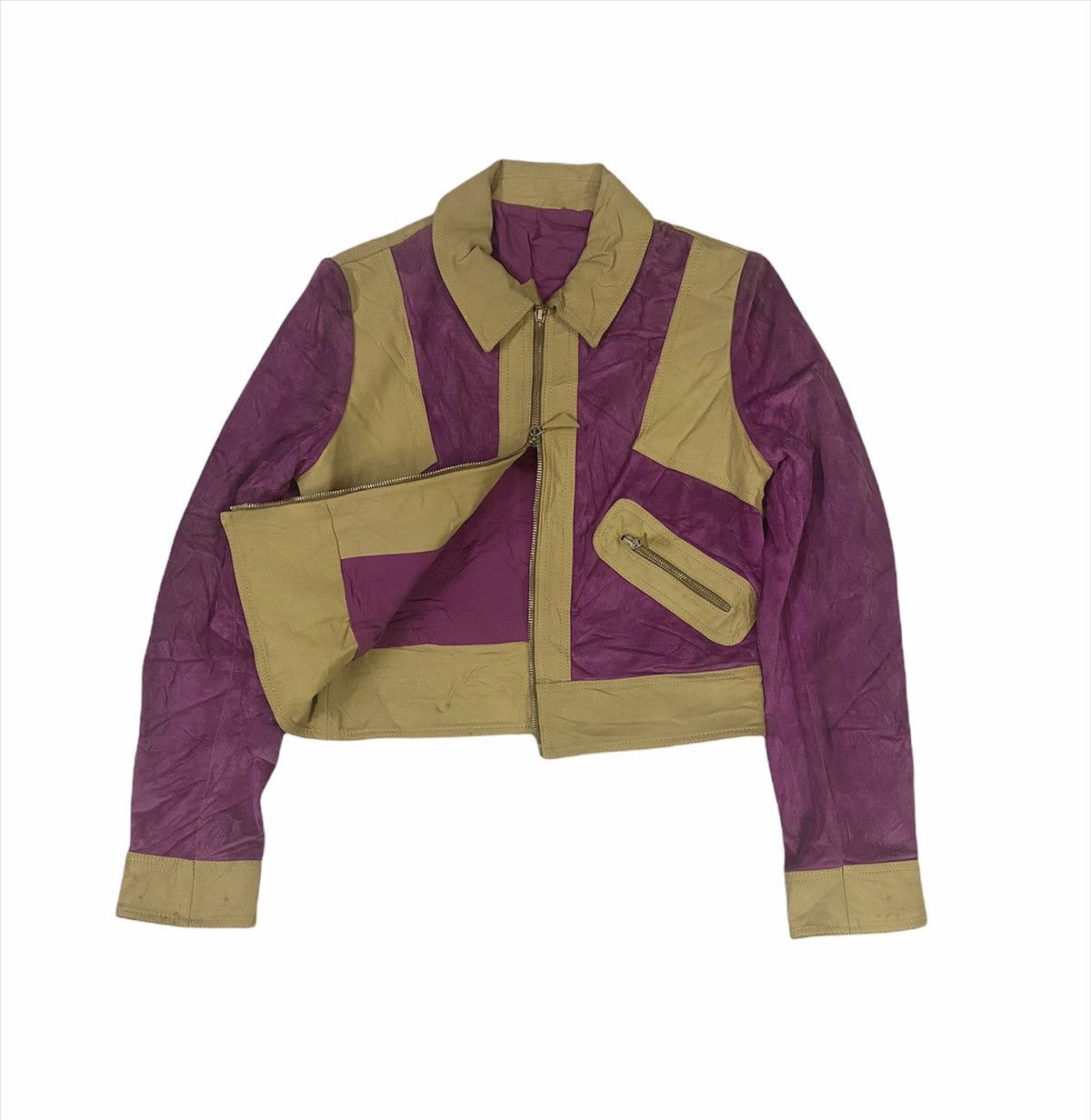 Marni 🔥🔥🔥Suede and Leather Purple Jacket Size US XS / EU 42 / 0 - 2 Thumbnail