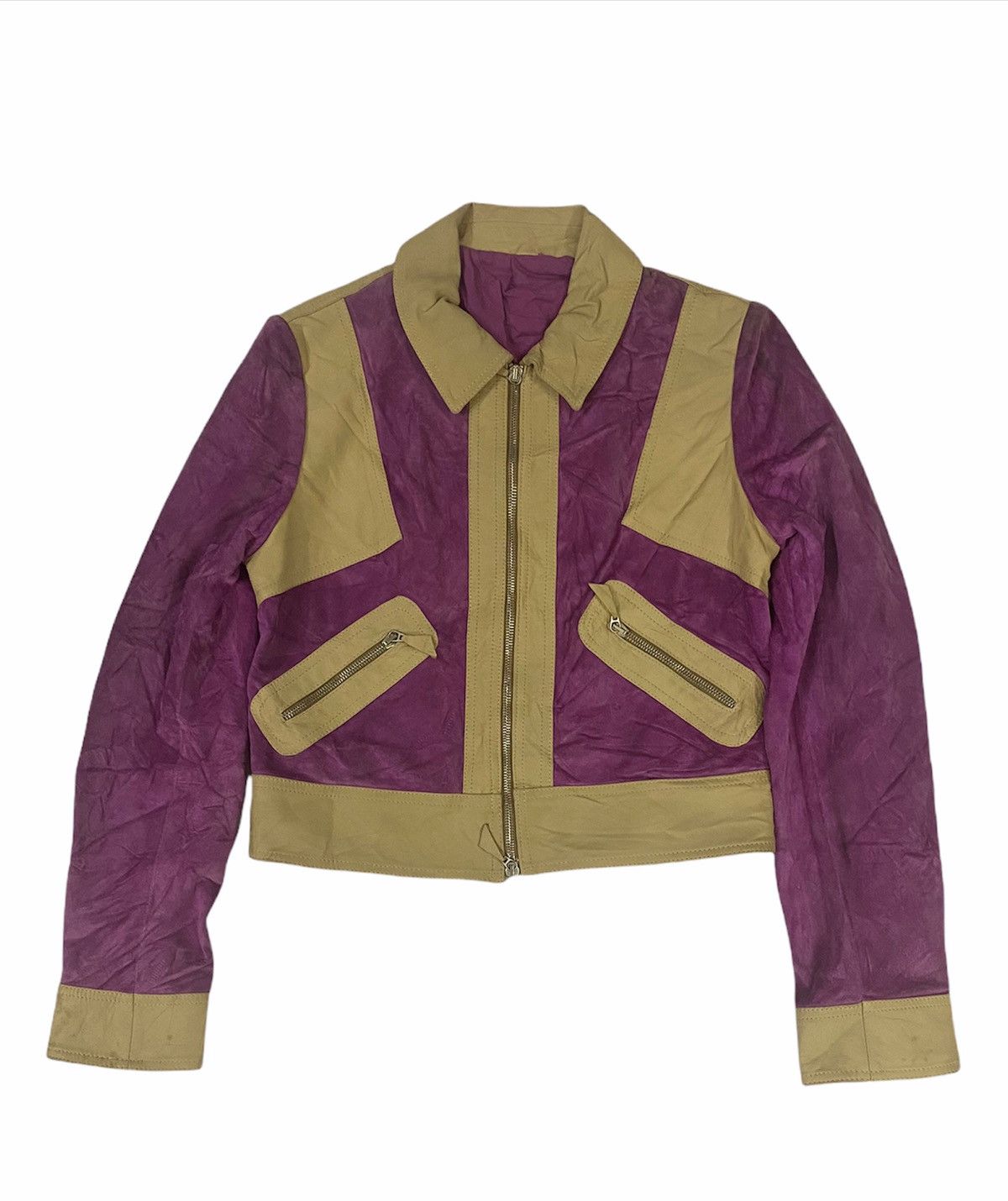 Marni 🔥🔥🔥Suede and Leather Purple Jacket Size US XS / EU 42 / 0 - 1 Thumbnail