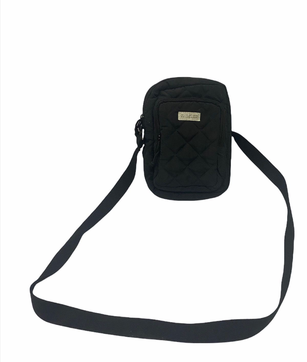Mackintosh Philosophy Quilted Small Sling Bag in Black, Men's