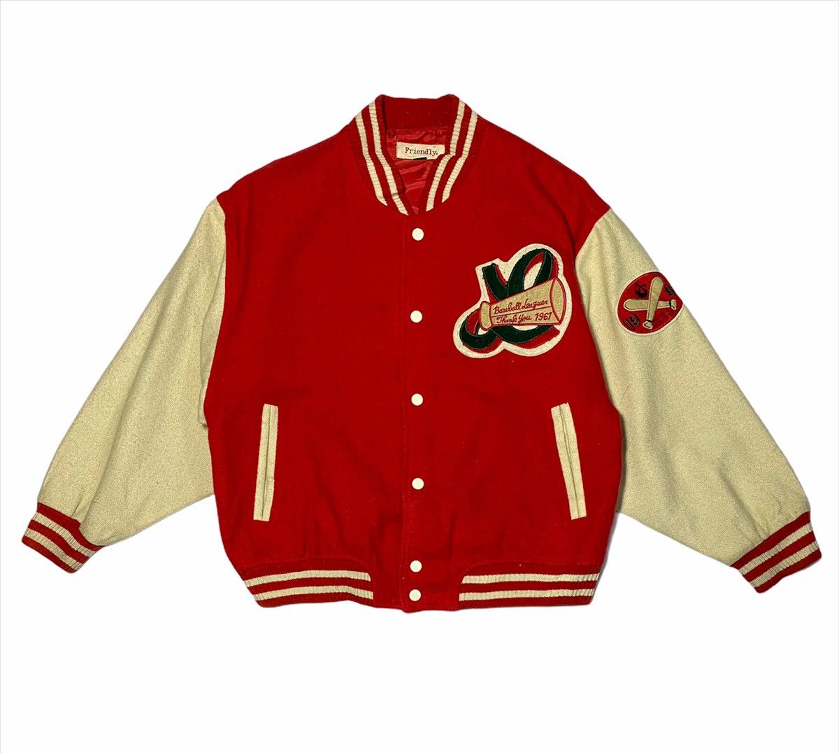 Vintage Vintage Baseball Varsity Jacket Size US M / EU 48-50 / 2 - 1 Thumbnail
