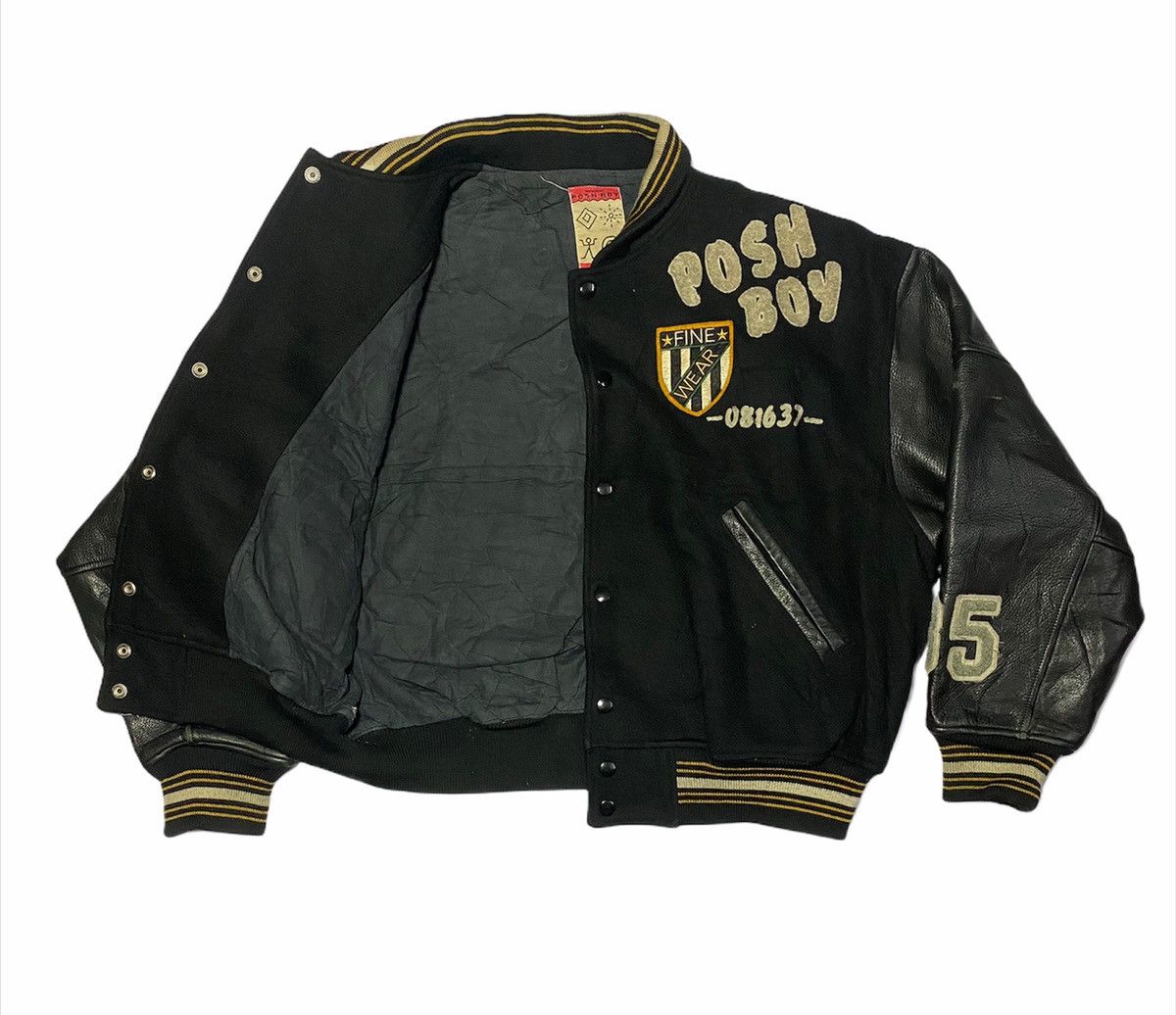 Vintage Vintage Varsity Posh Boy Leather Embroidered Size US XL / EU 56 / 4 - 4 Thumbnail