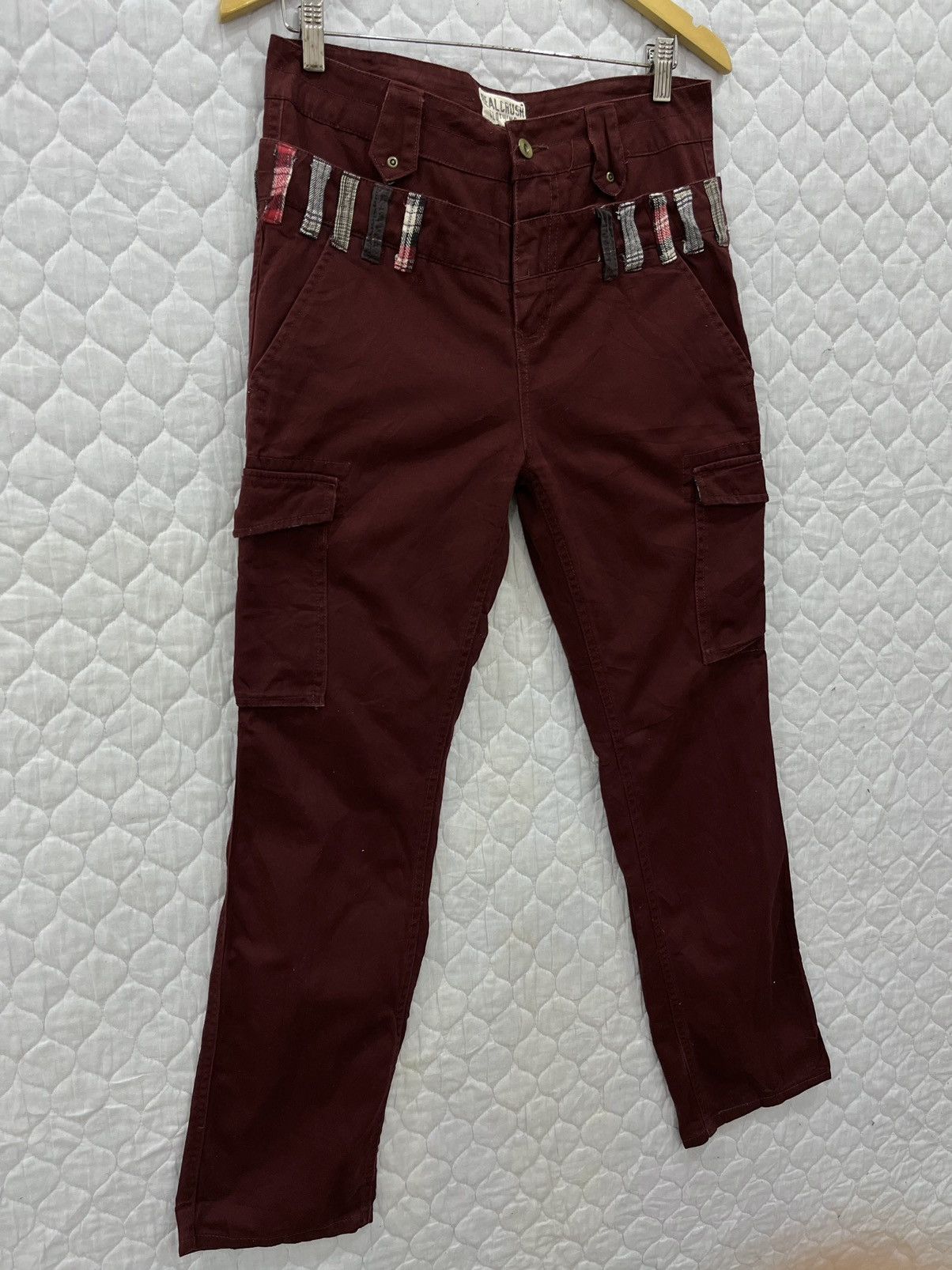 Japanese Brand (S). REAL CRUSH DOUBLE WAIST TACTICAL CARGO PANTS Size US 31 - 3 Thumbnail