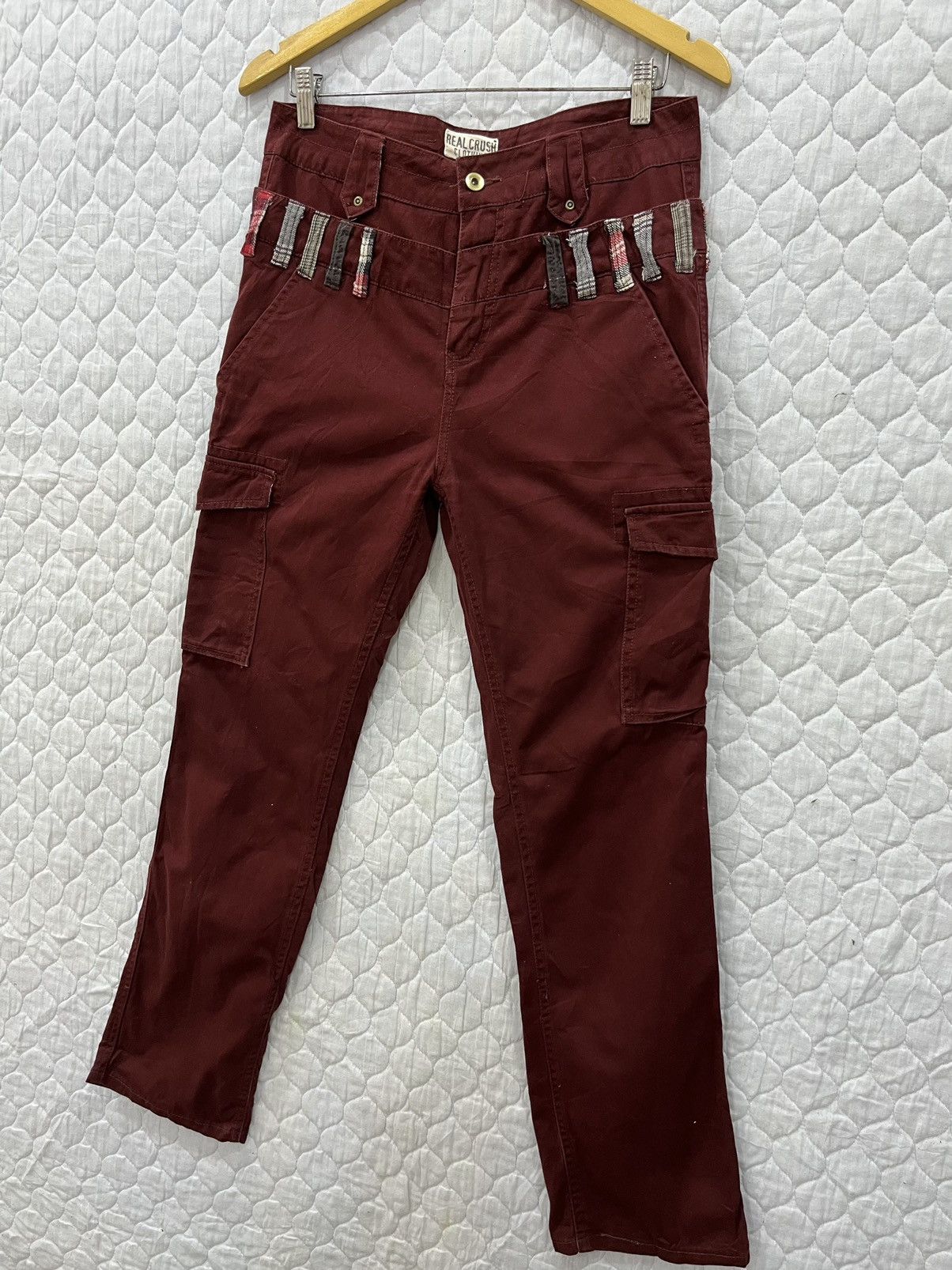 Japanese Brand (S). REAL CRUSH DOUBLE WAIST TACTICAL CARGO PANTS Size US 31 - 2 Thumbnail