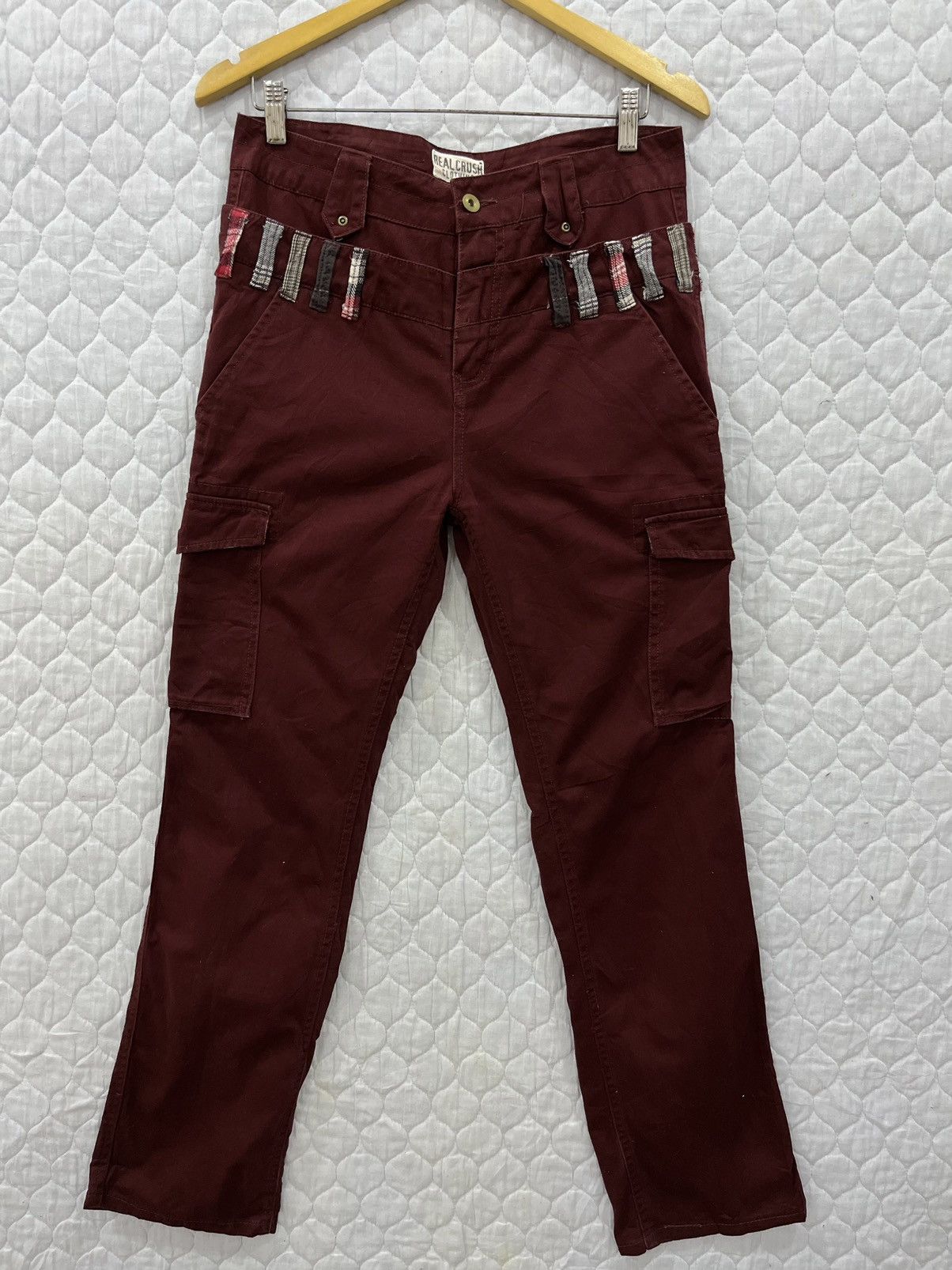 Japanese Brand (S). REAL CRUSH DOUBLE WAIST TACTICAL CARGO PANTS Size US 31 - 1 Thumbnail