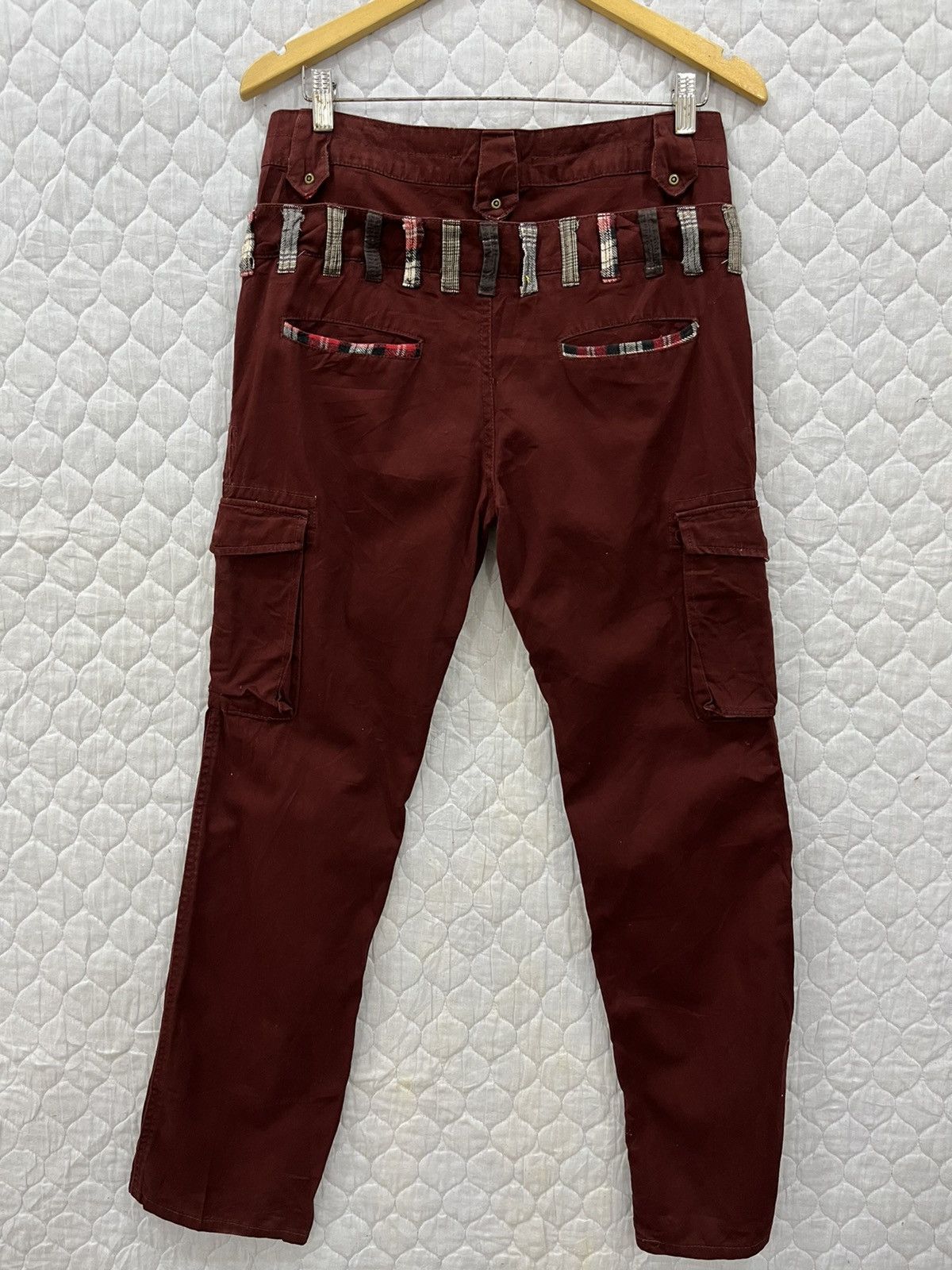 Japanese Brand (S). REAL CRUSH DOUBLE WAIST TACTICAL CARGO PANTS Size US 31 - 4 Thumbnail