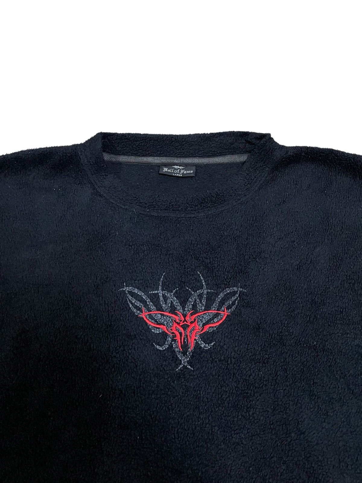 Hall Of Fame Japanese Brand Y2K Devil Metal Style Fleece Sweatshirt Size US XL / EU 56 / 4 - 3 Thumbnail