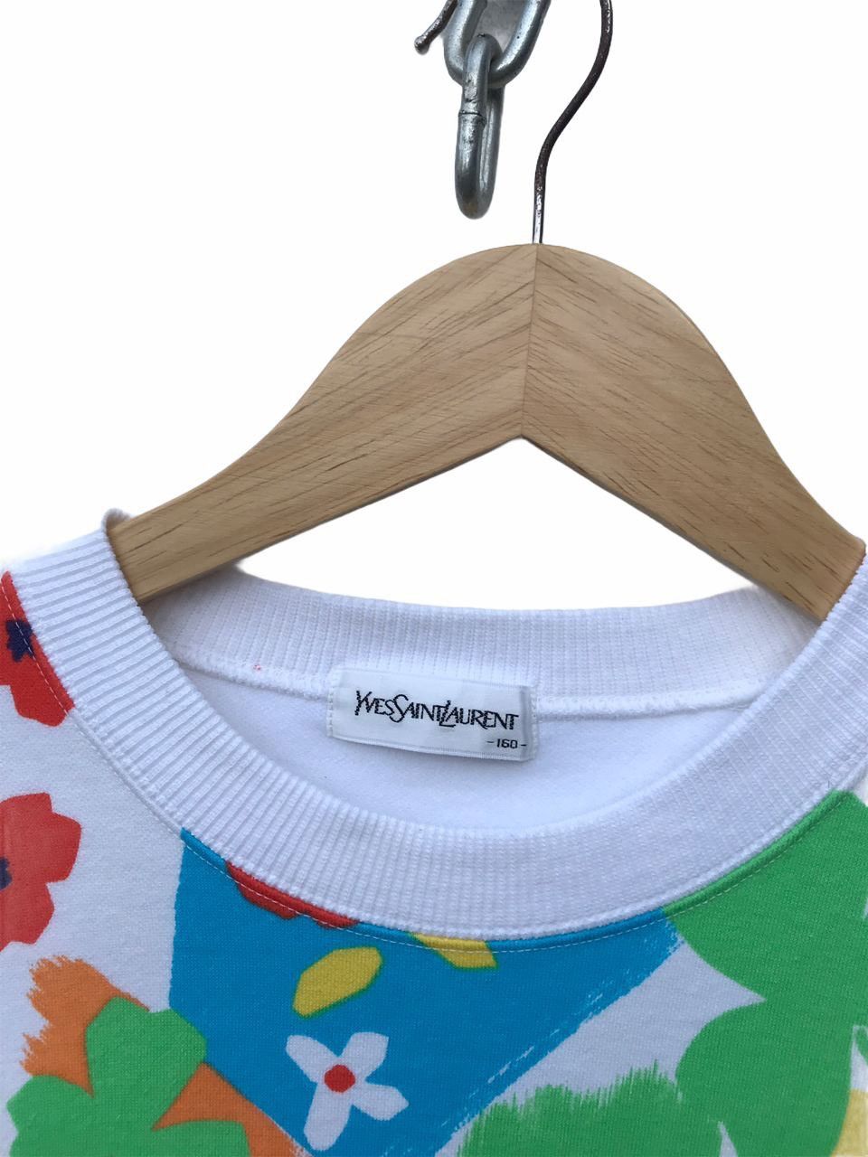 Yves Saint Laurent Yvessaintlaurent Ysl Overprint Floral Multicolour Sweatshirt Size US M / EU 48-50 / 2 - 3 Thumbnail