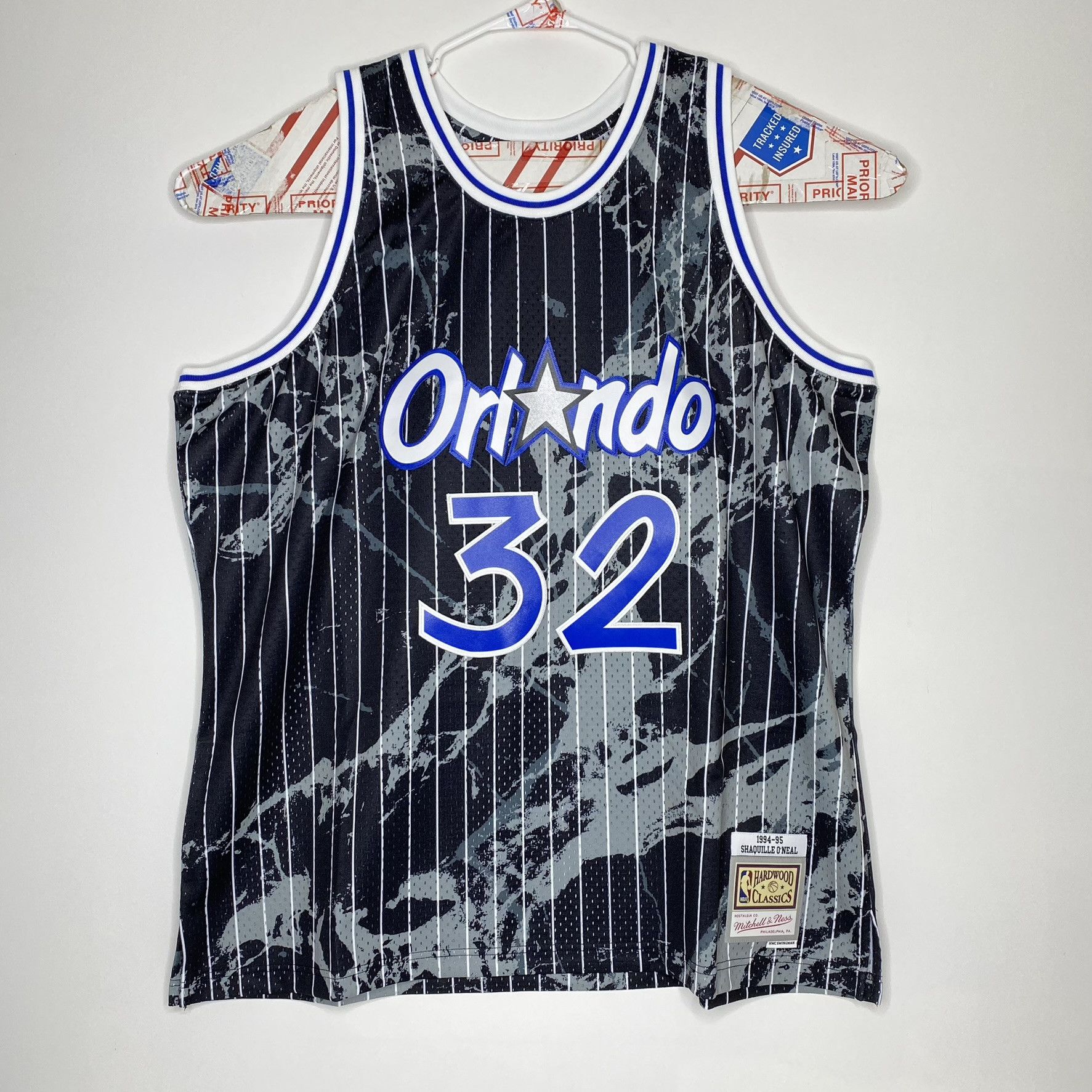 image of Mitchell Ness x NBA Orlando Magic Shaq O'neal Mitchell & Ness Jersey Sewn 3Xl in Black (Size 2XL)