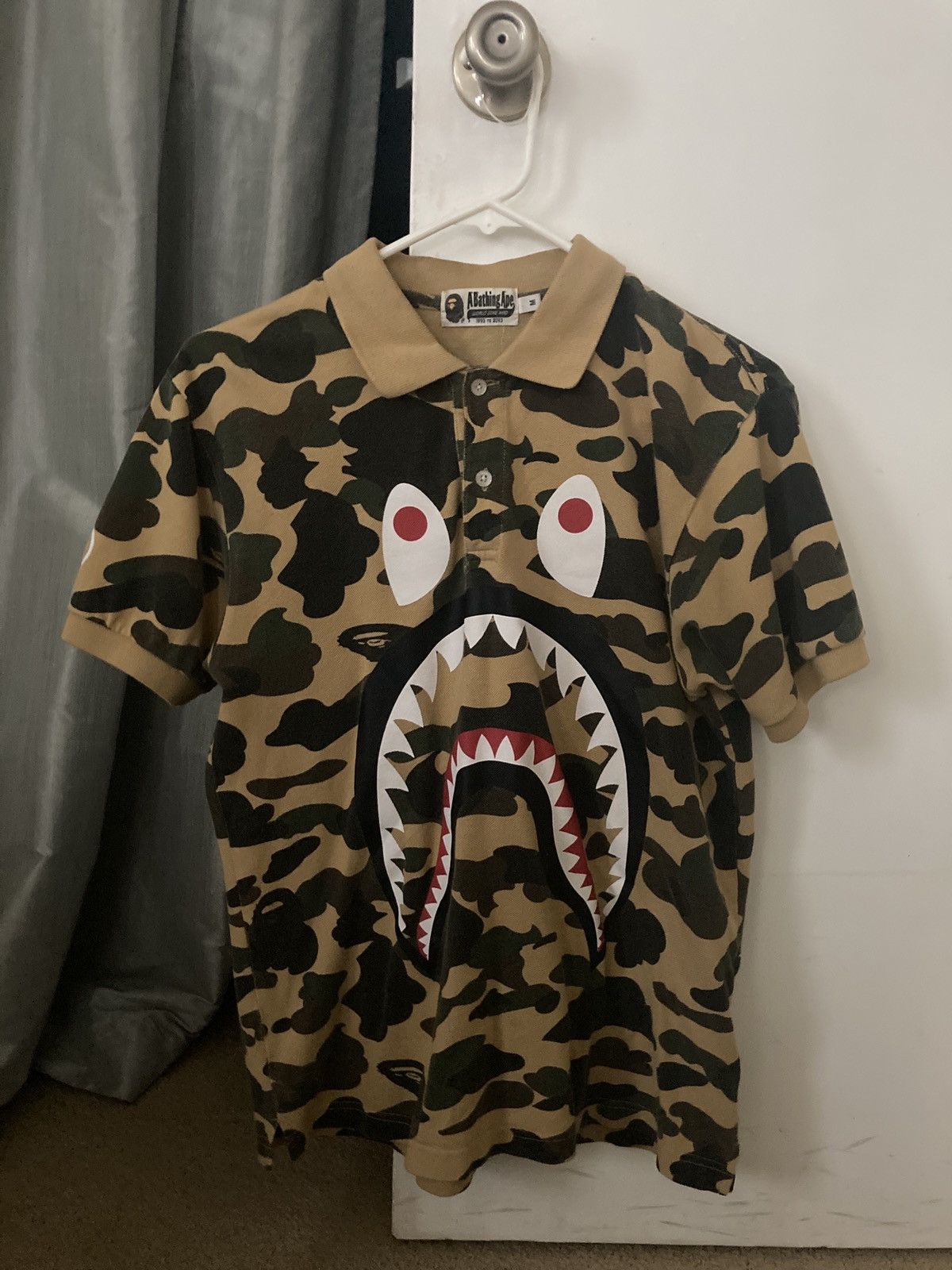 Bape 1st Camo Shark Polo | Grailed