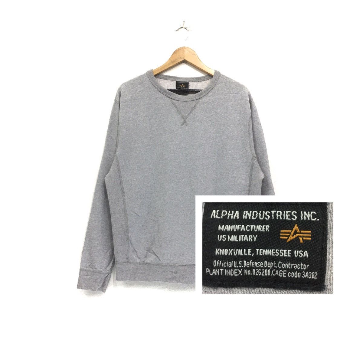 Alpha Industries Vintage Alpha Industries Plain SweatshirtCrewneck Size US M / EU 48-50 / 2 - 1 Thumbnail
