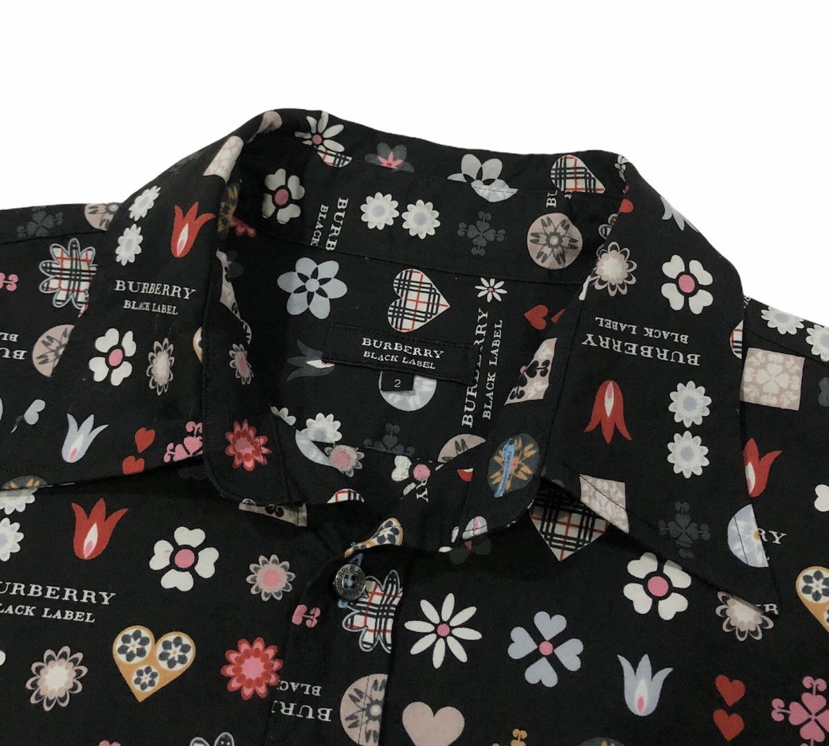 Burberry Authentic Burberry Black Label Full Print Long Sleeves Shirt Size US S / EU 44-46 / 1 - 14 Thumbnail