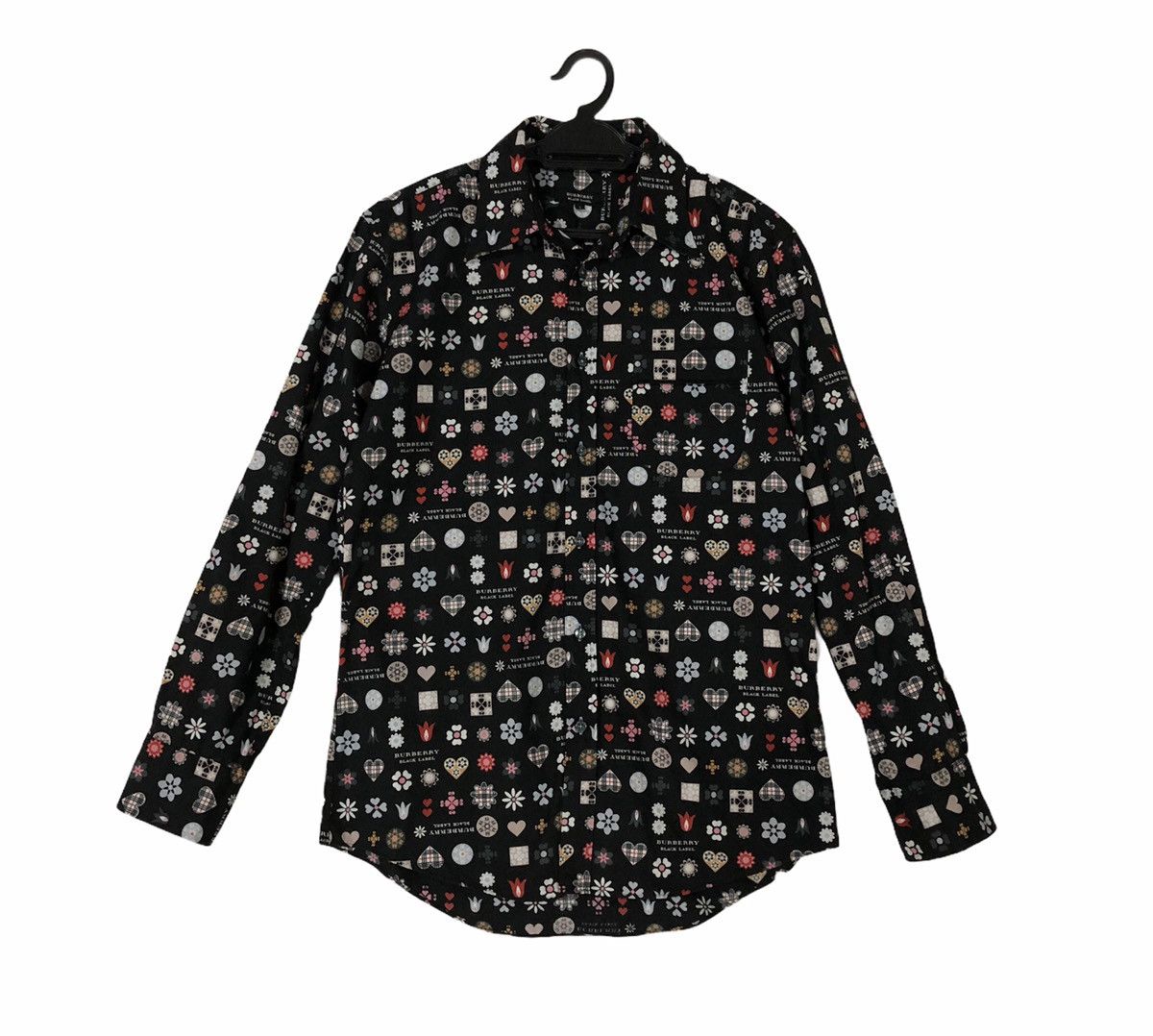 Burberry Authentic Burberry Black Label Full Print Long Sleeves Shirt Size US S / EU 44-46 / 1 - 13 Thumbnail