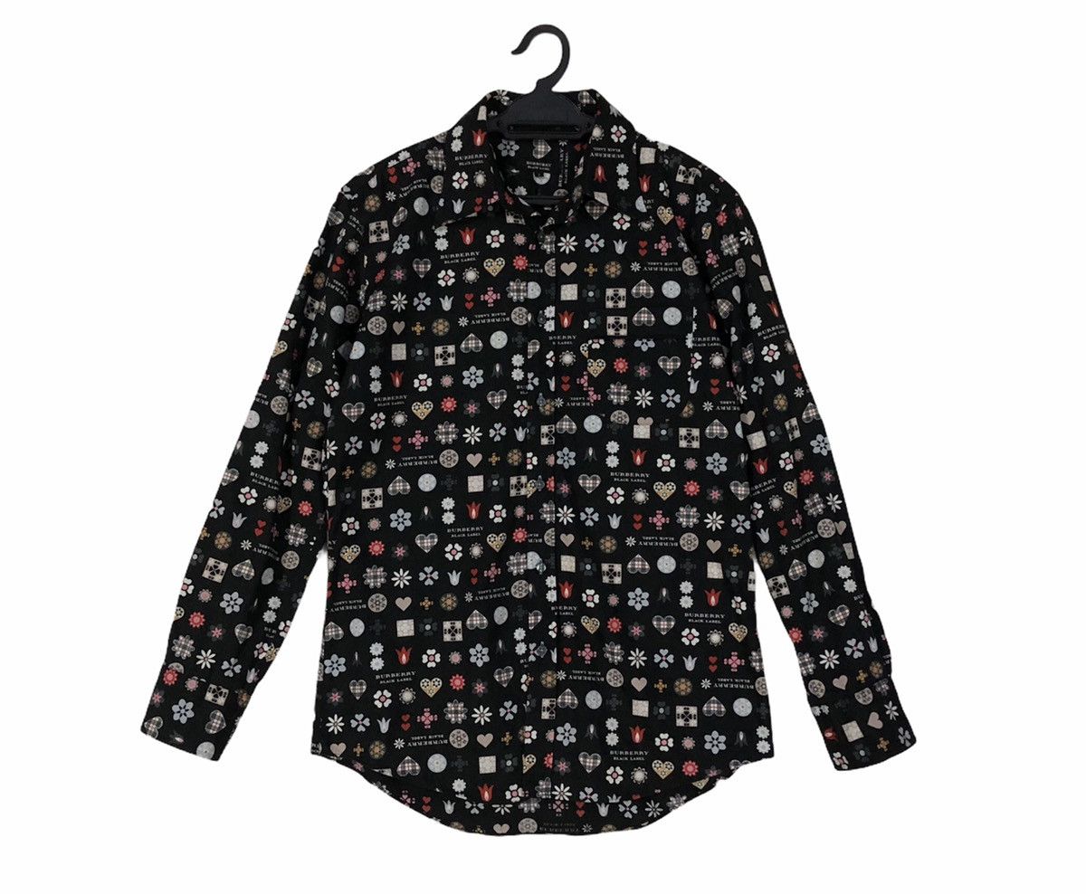 Burberry Authentic Burberry Black Label Full Print Long Sleeves Shirt Size US S / EU 44-46 / 1 - 3 Thumbnail