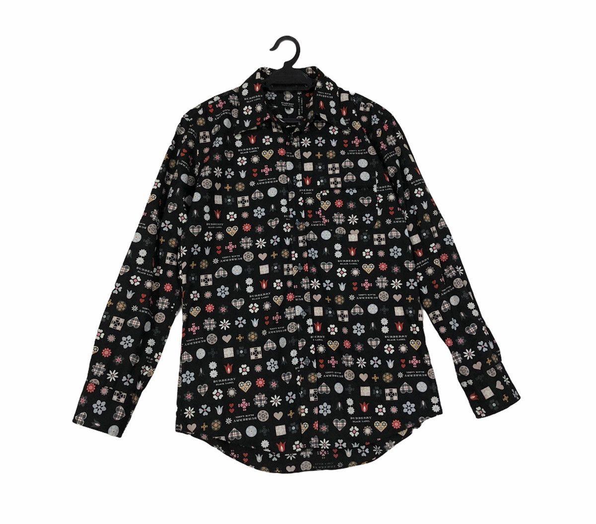 Burberry Authentic Burberry Black Label Full Print Long Sleeves Shirt Size US S / EU 44-46 / 1 - 2 Thumbnail