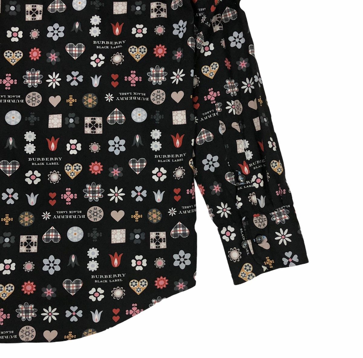 Burberry Authentic Burberry Black Label Full Print Long Sleeves Shirt Size US S / EU 44-46 / 1 - 9 Thumbnail