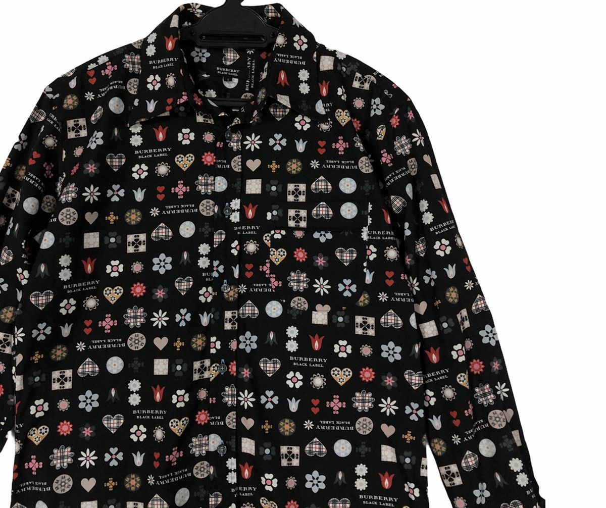 Burberry Authentic Burberry Black Label Full Print Long Sleeves Shirt Size US S / EU 44-46 / 1 - 5 Thumbnail