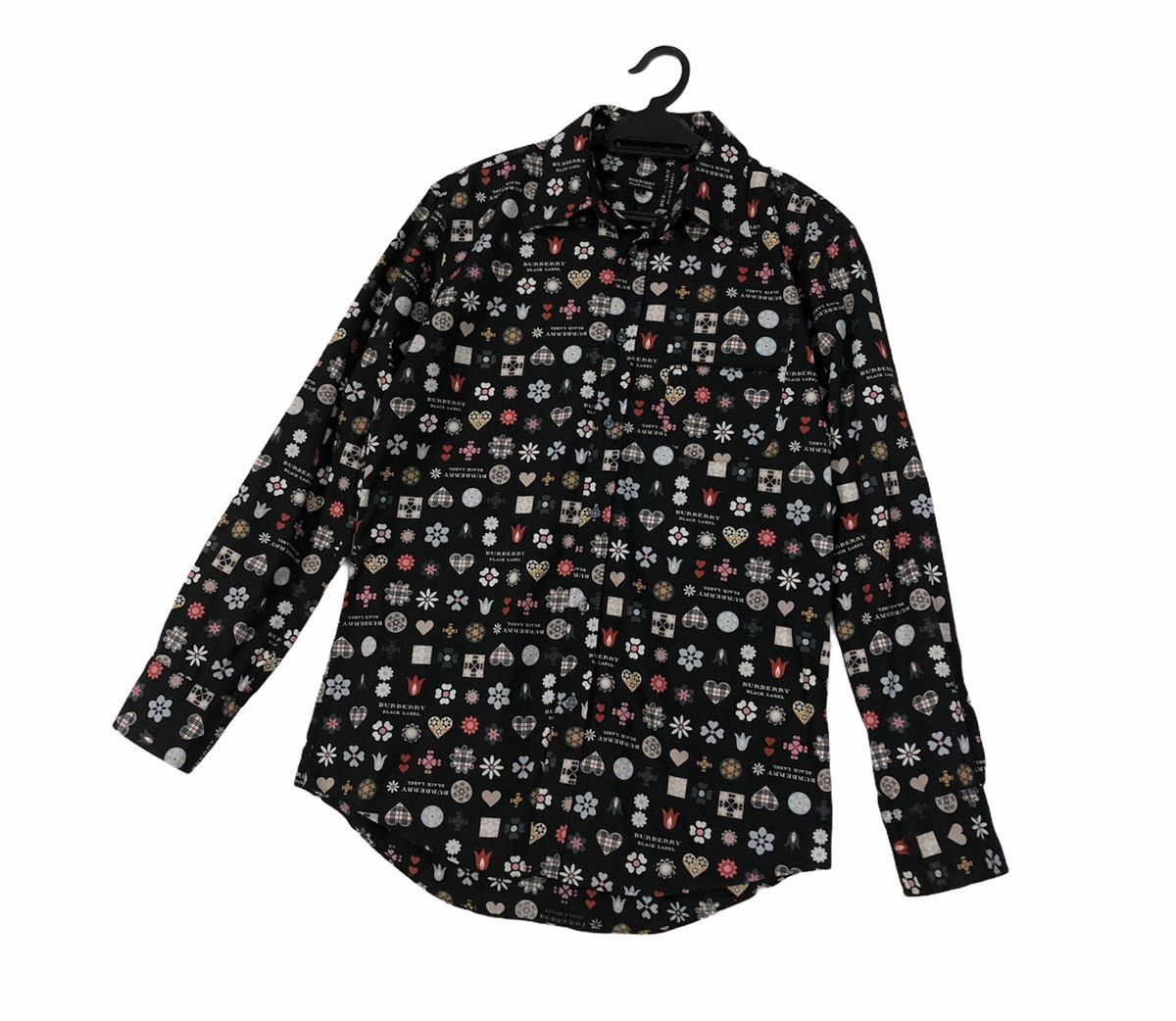 Burberry Authentic Burberry Black Label Full Print Long Sleeves Shirt Size US S / EU 44-46 / 1 - 4 Thumbnail