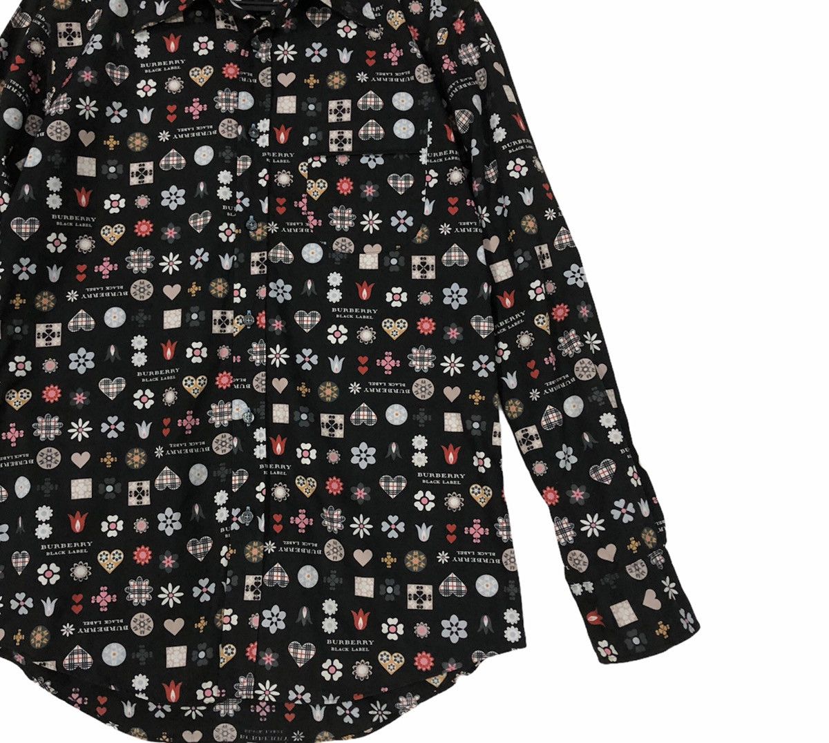 Burberry Authentic Burberry Black Label Full Print Long Sleeves Shirt Size US S / EU 44-46 / 1 - 7 Thumbnail