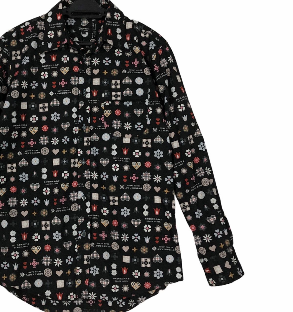 Burberry Authentic Burberry Black Label Full Print Long Sleeves Shirt Size US S / EU 44-46 / 1 - 6 Thumbnail