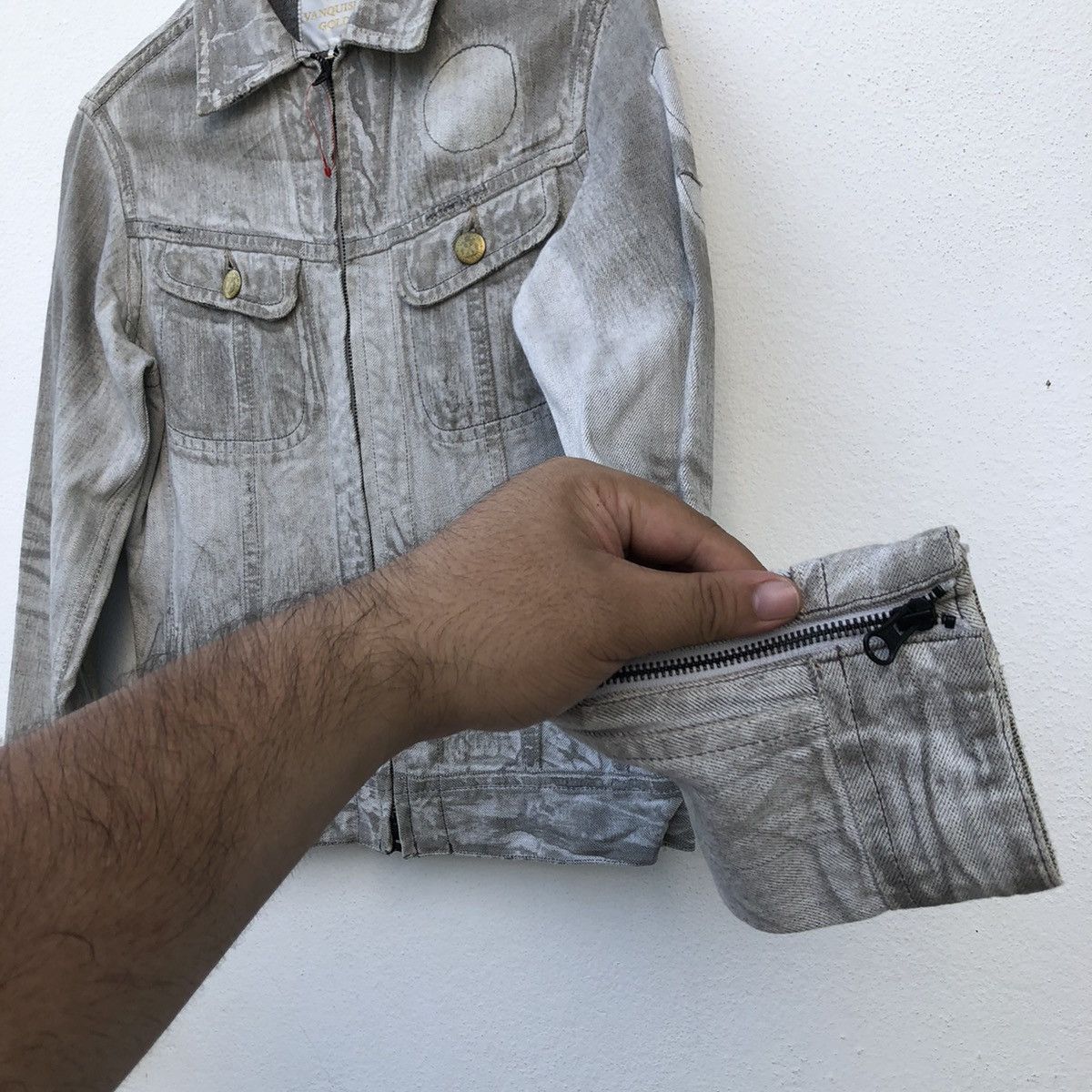 Japanese Brand VANQUISH GOLD DENIM JACKET ACID WASH DESIGN MADE IN JAPAN Size US S / EU 44-46 / 1 - 6 Thumbnail
