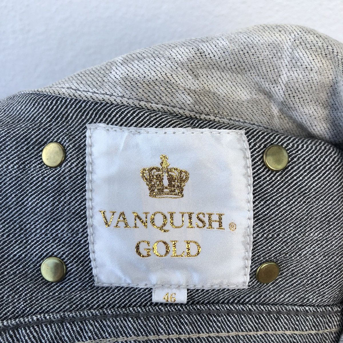 Japanese Brand VANQUISH GOLD DENIM JACKET ACID WASH DESIGN MADE IN JAPAN Size US S / EU 44-46 / 1 - 14 Thumbnail