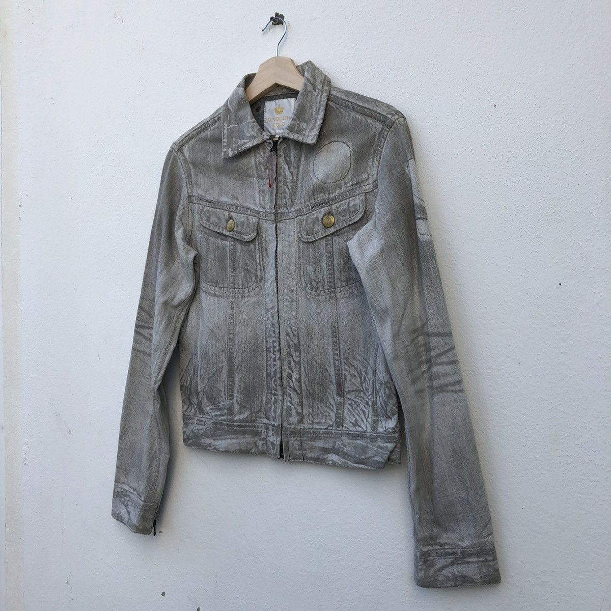Japanese Brand VANQUISH GOLD DENIM JACKET ACID WASH DESIGN MADE IN JAPAN Size US S / EU 44-46 / 1 - 3 Thumbnail